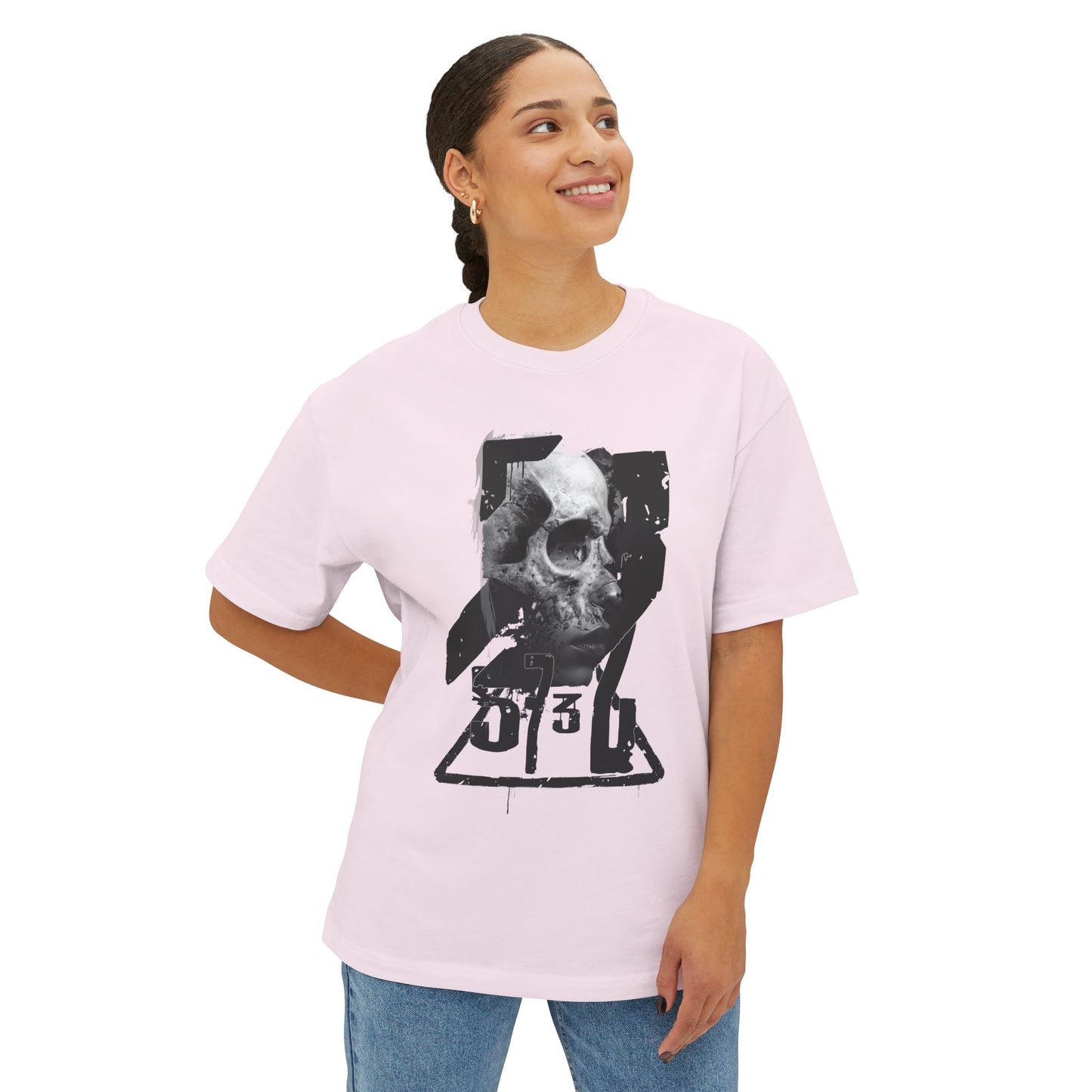 Edgy Graphic Tee, Unisex Oversized Boxy Tee, Goth Fashion Shirt, Casual Streetwear Top, Grunge Style Tee, Perfect Gift for Halloween