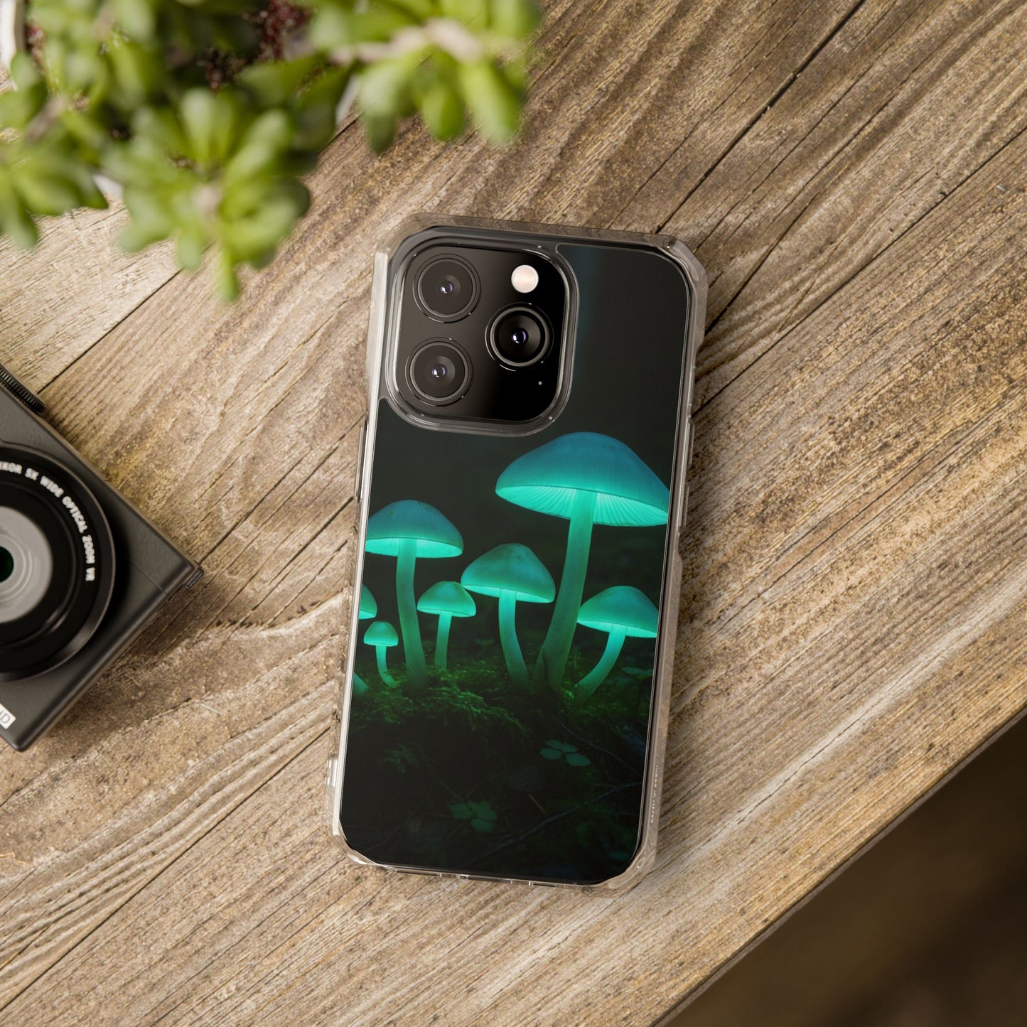 Glowing Mushroom iPhone Case, Unique Cellphone Protector, Gift for Nature Lovers, Eco-Friendly Tech Accessory