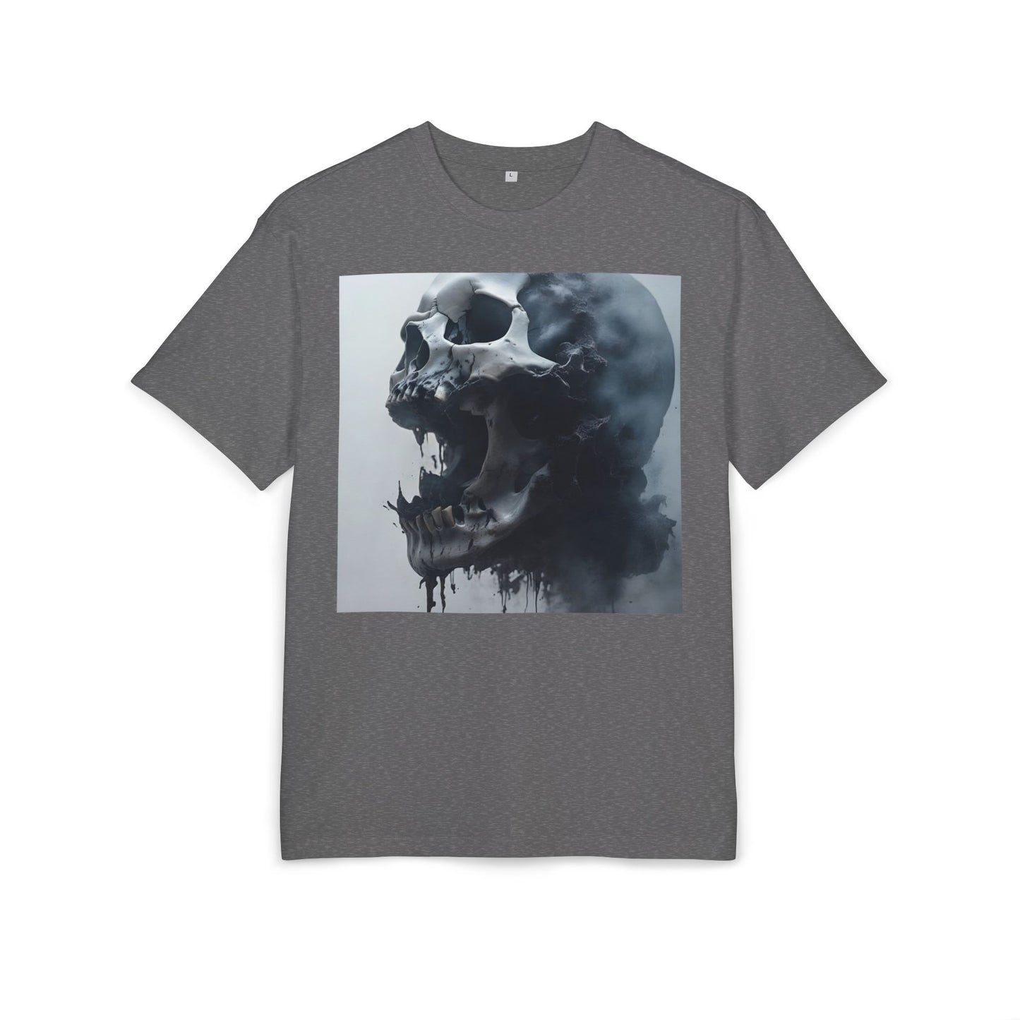 Gothic Skull Oversized Tee | Unisex, Grunge Fashion, Halloween Shirt, Dark Aesthetic, Casual Wear