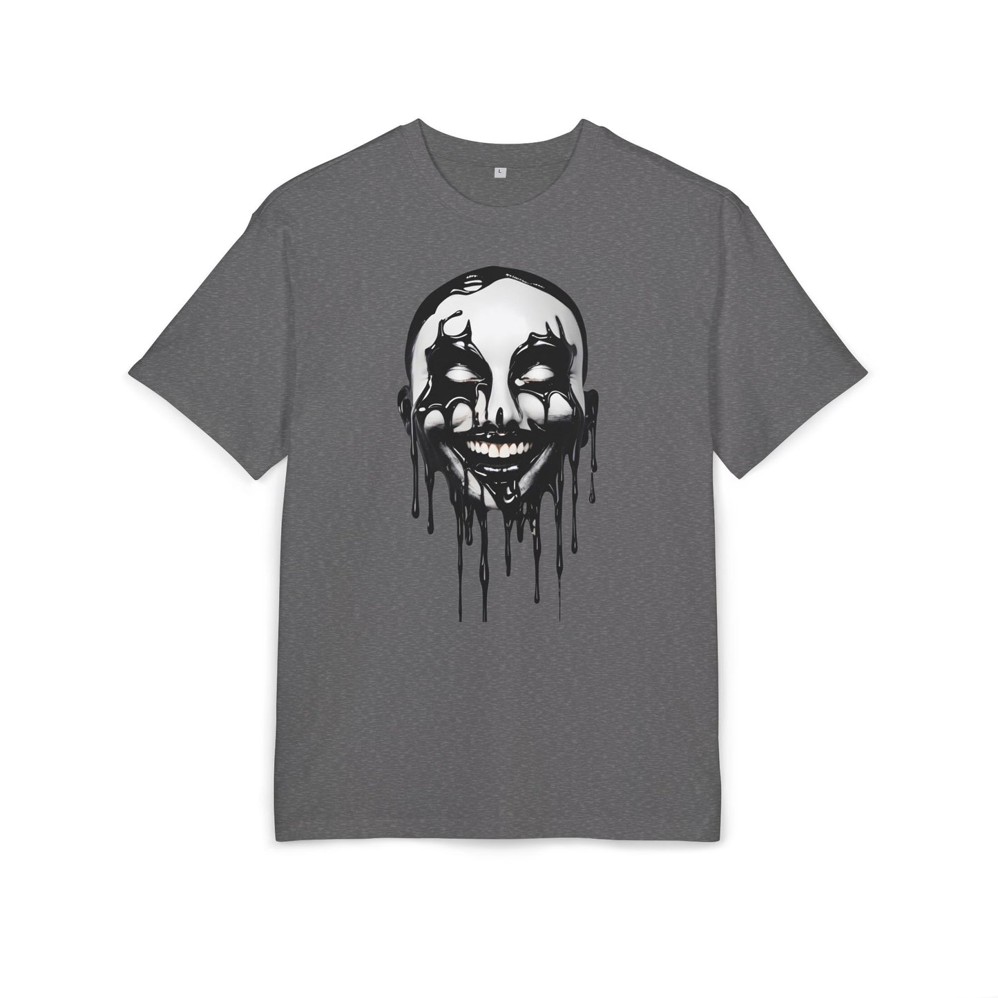 Gothic Graffiti Oversized Tee - Trendy Streetwear, Unisex Fashion Shirt, Edgy Graphic Tee, Perfect for Halloween, Casual Wear