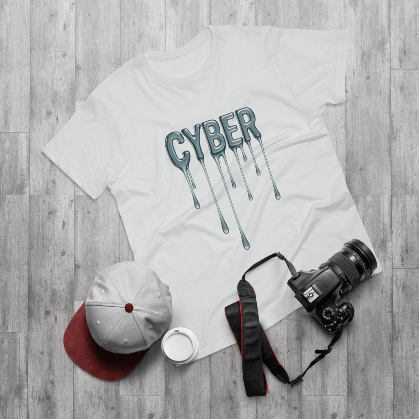 Cool Drippy Cyber T-Shirt, Unisex Graphic Tee, Casual Wear, Tech Enthusiast Gift, Trendy Streetwear for All Occasions