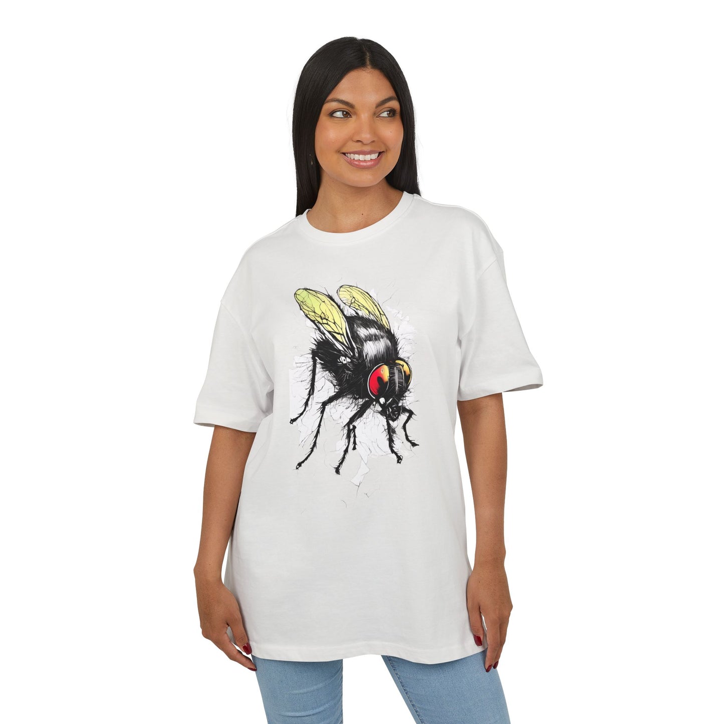 Bee-Inspired Unisex Heavy Oversize Tee, Casual Wear, Graphic T-Shirt, Gift for Nature Lovers, Summer Style, Eco-Friendly Fashion