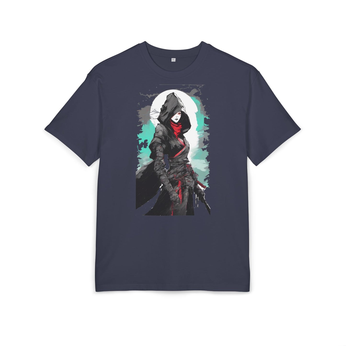 Hooded Warrior Oversize Tee | Unisex Graphic Shirt | Comfortable Casual Wear | Perfect for Comic Con, Gift for Gamers, Streetwear Fashion