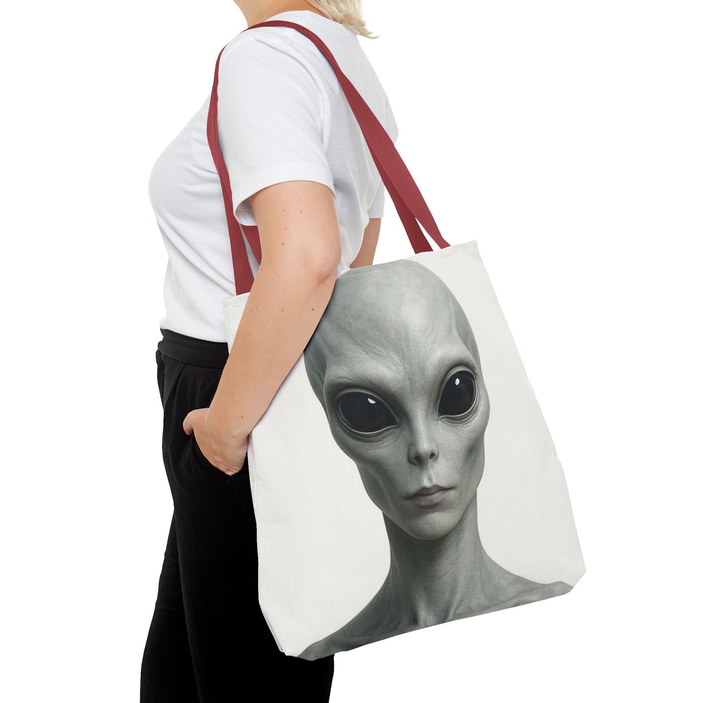 Alien Tote Bag | Intergalactic Style, Eco-Friendly Reusable Bag, Quirky Gift, Space Enthusiast Accessory, Unique Shopping Tote