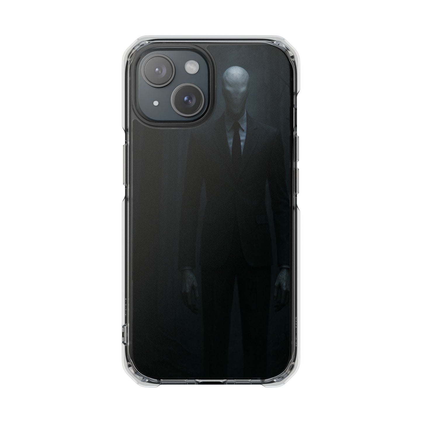 Sleek Phone Case with Minimalist Horror Design of Slenderman, Slim Protective Case, Unique Gift for Horror Lovers, Clear Impact-Resistant Case