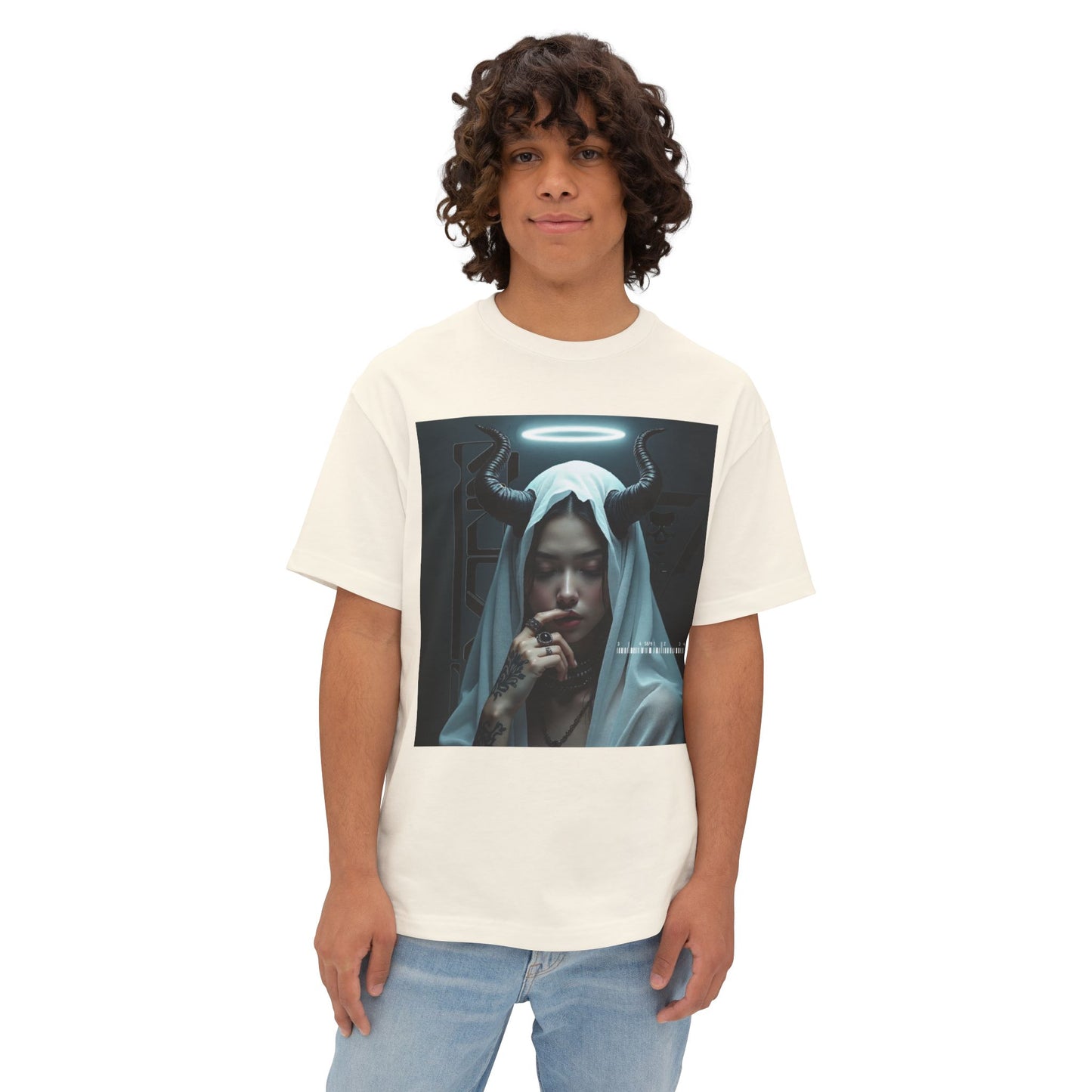 Gothic Inspired Oversized Tee - Perfect for Halloween, Music Festivals, Casual Wear, Alternative Fashion, Unique Gift Ideas