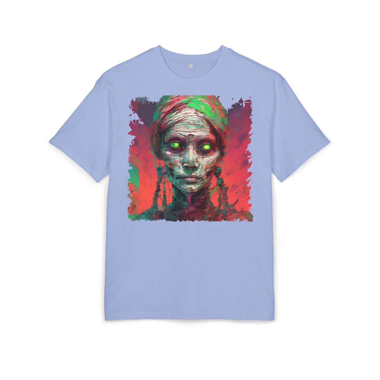 Horror-Inspired Unisex Oversize Tee, Spooky Graphic Shirt, Halloween Outfit, Unique Art Tee, Ghoulish Casual Wear, Perfect for Parties