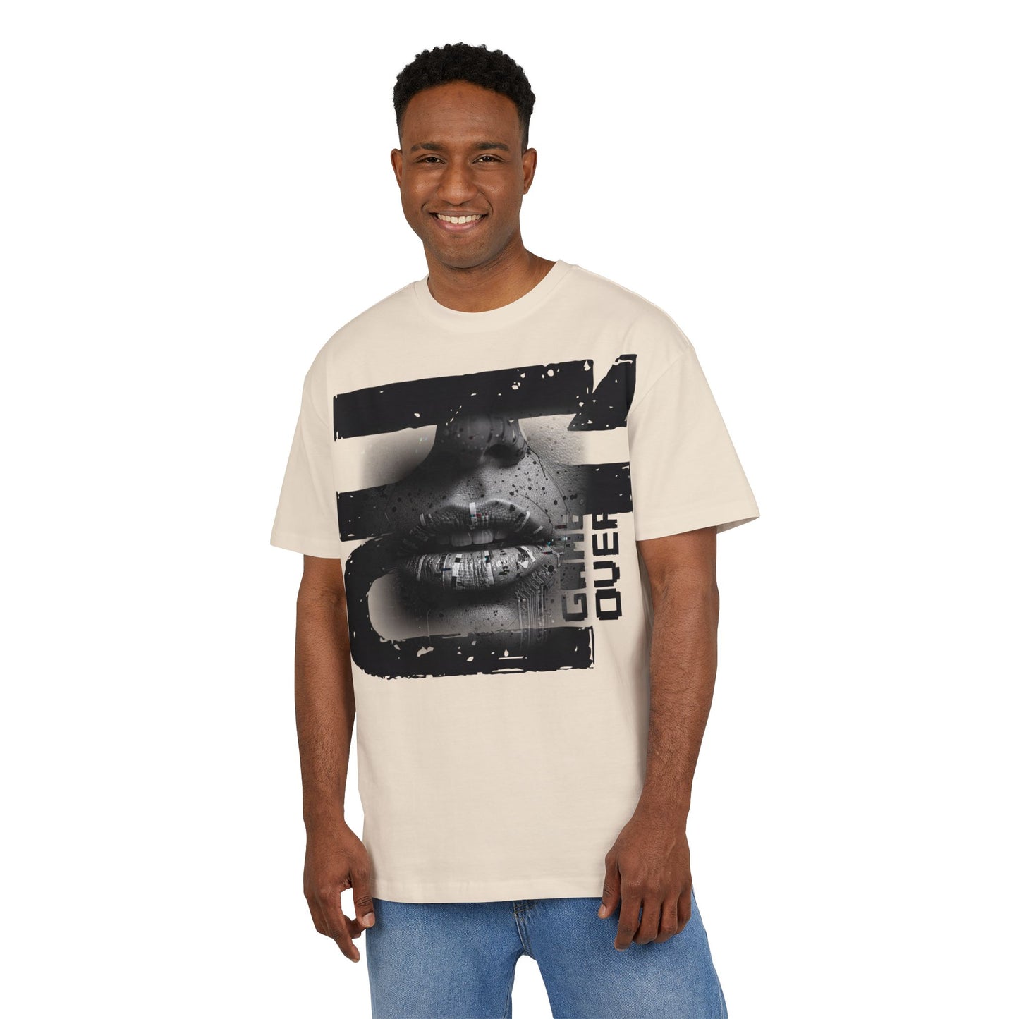 Gamer Unisex Oversized Tee - Game Over Graphic Tee