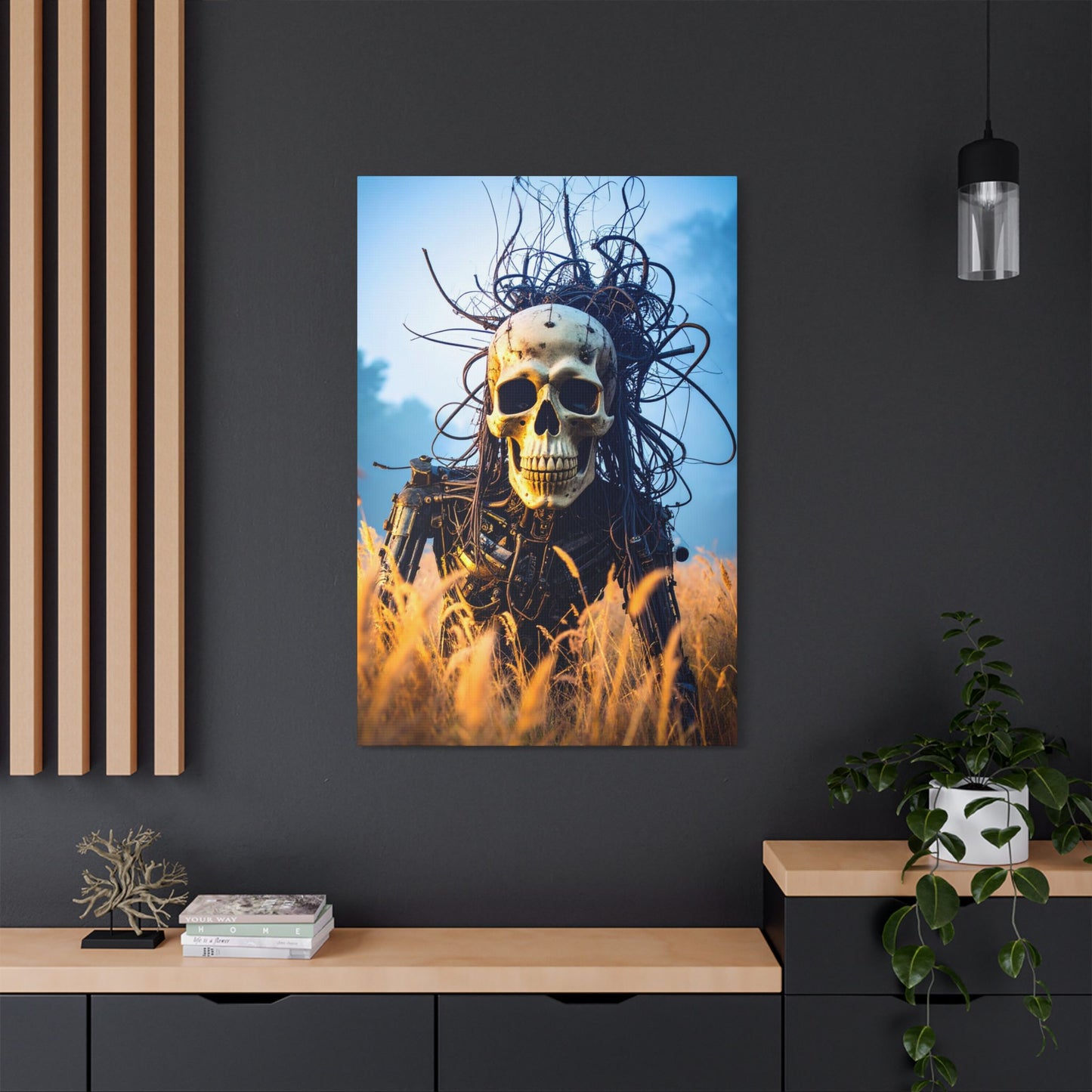 Stylish Skull Wall Art Canvas, Edgy Home Decor, Perfect for Halloween, Gothic Themed Room, Unique Gift Idea, Art Lover's Collection