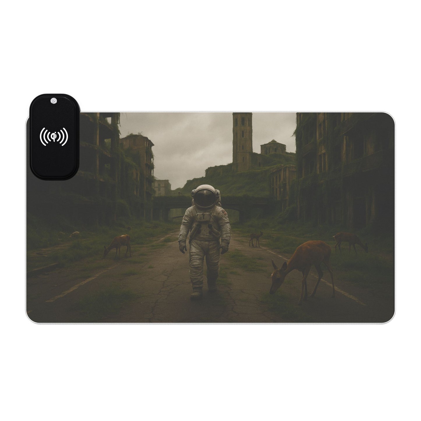 LED Gaming Mouse Pad with Wireless Charging - Futuristic Desktop Decor, Gamer Gift, Office Essentials, Aesthetic Accessories, Tech Gadgets