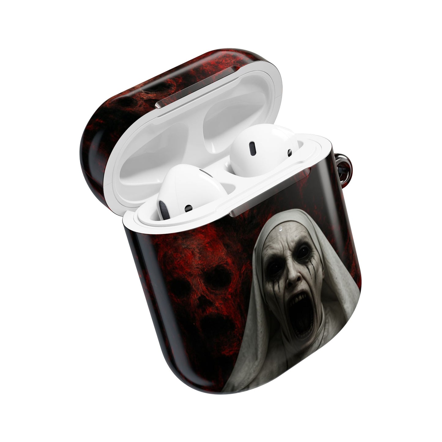 Horror-Themed AirPod Case, Spooky Earbud Cover, Unique Gift for Halloween, Gothic Design, Perfect for Music Lovers