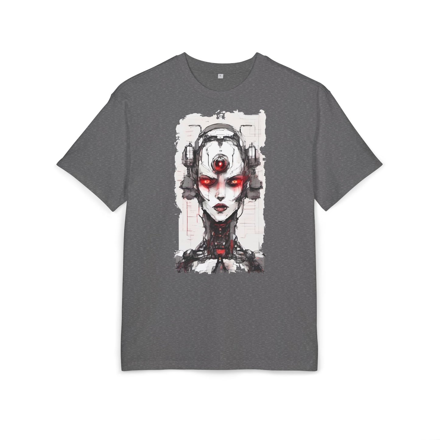 Futuristic Graphic Tee, Cyberpunk Oversized T-Shirt, Unisex Retro Style, Streetwear Top, Gift for Tech Lovers, Summer Casual Wear