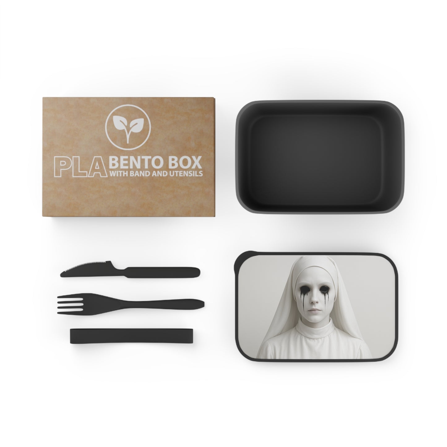 Gothic Bento Box, Unique Lunch Container, Artful Meal Prep, Dark Themed Food Storage, Quirky Gift for Monochrome Lovers