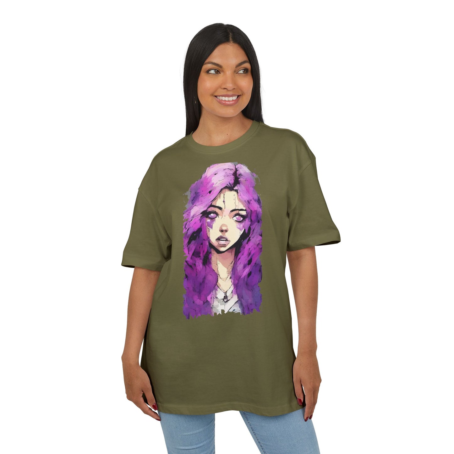 Artistic Oversize Tee - Stylish Women’s Graphic Tee, Casual Streetwear Top, Gift for Her, Unique Art Apparel, Trendy Everyday Wear