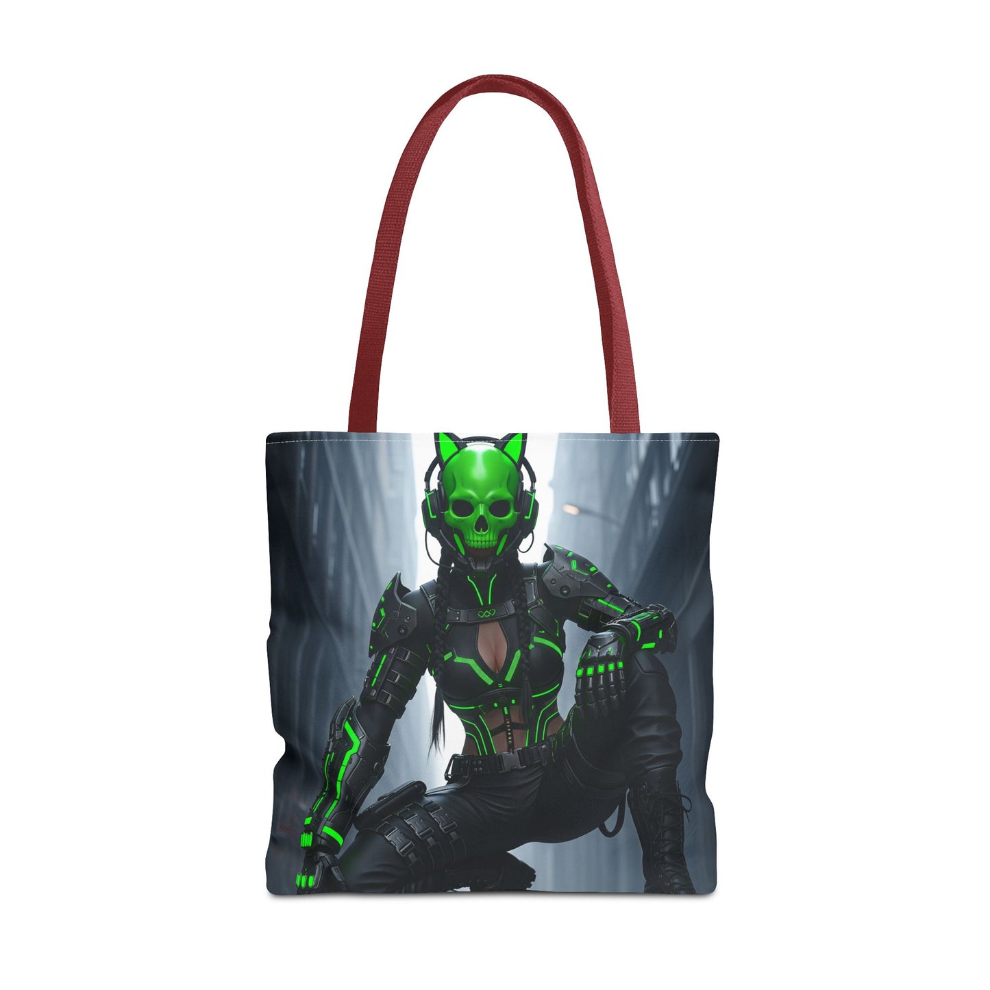 Futuristic Skull Tote Bag - Stylish Eco-Friendly Shopping Bag, Perfect for Casual Outings, Gifts, and Everyday Use