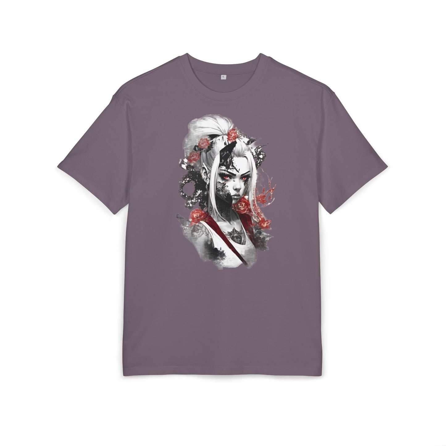 Artistic Unisex Heavy Oversize Tee - Bold Floral Graphics