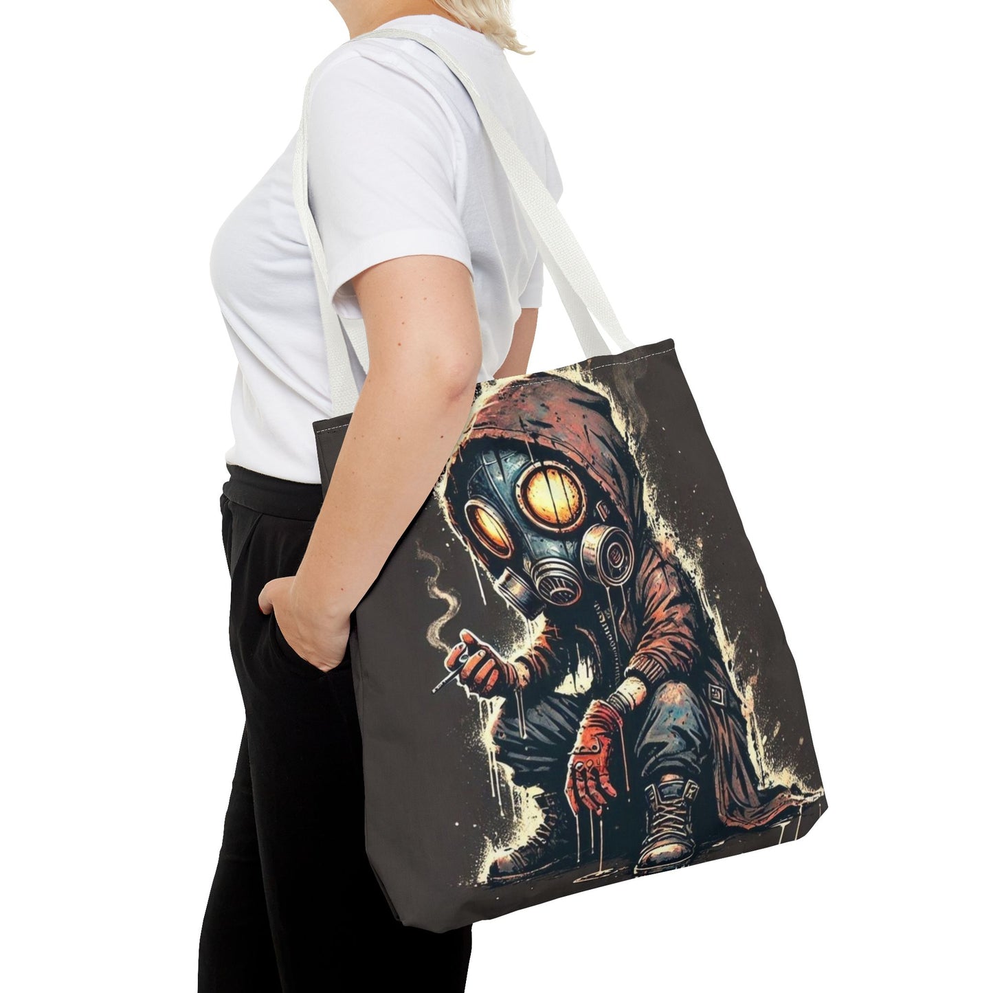 Gothic Tote Bag, Unique AOP Tote, Artful Shopping Bag, Edgy Gift for Her, Trendy Eco-Friendly Tote, Halloween Accessory