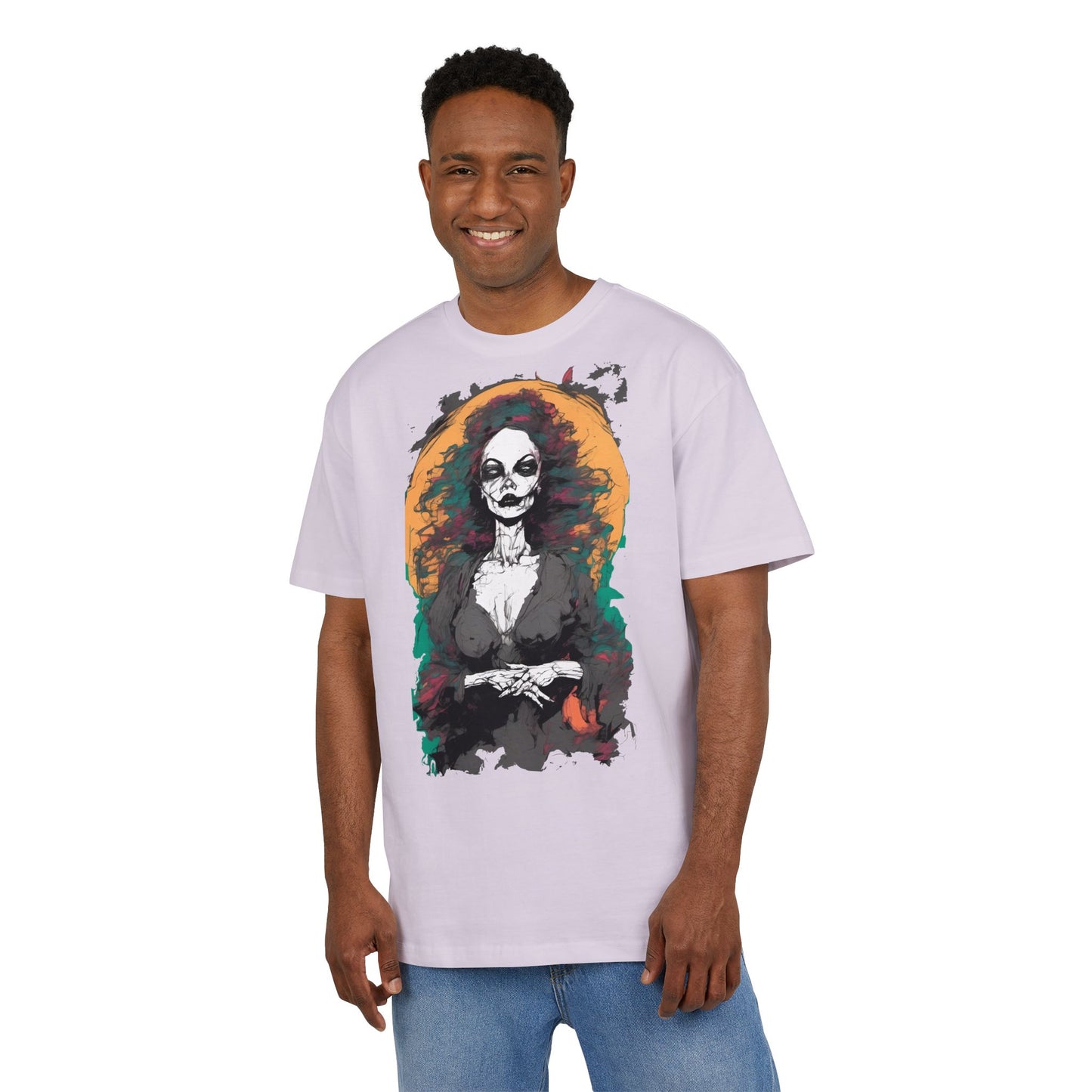 Gothic Art Oversized Tee - Perfect for Halloween Celebrations, Casual Outfits, Gift for Art Lovers, Unique Graphic Tee, Spooky Style