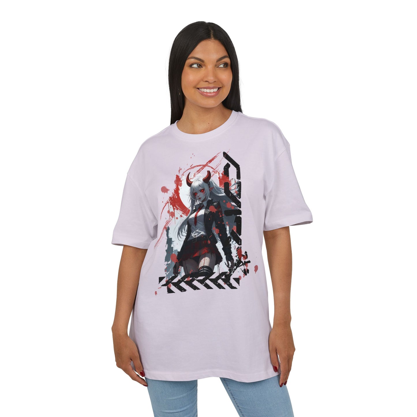 Unique Graphic Loose Fit Tee, Oversized T-Shirt, Streetwear Style, Trendy Casual Wear, Gift for Anime Lovers, Art-Inspired Fashion