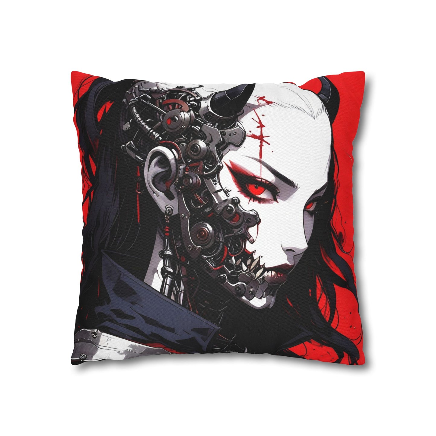 Futuristic Anime Style Pillowcase, Cyberpunk Decor, Gift for Anime Lovers, Home Accessories, Housewarming Present, Cozy Bedroom