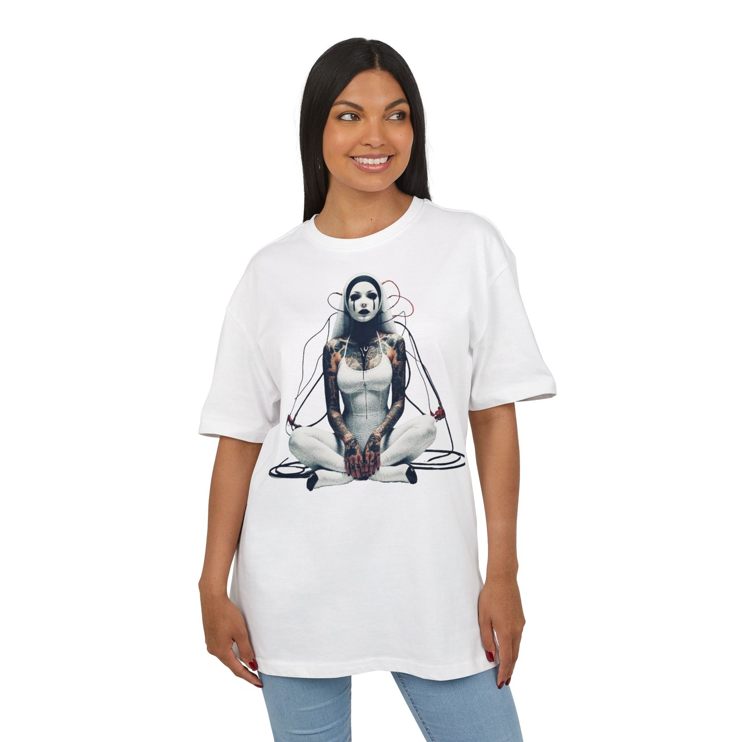 Artistic Unisex Oversize Tee - Unique Graphic Design for Creative Spirits