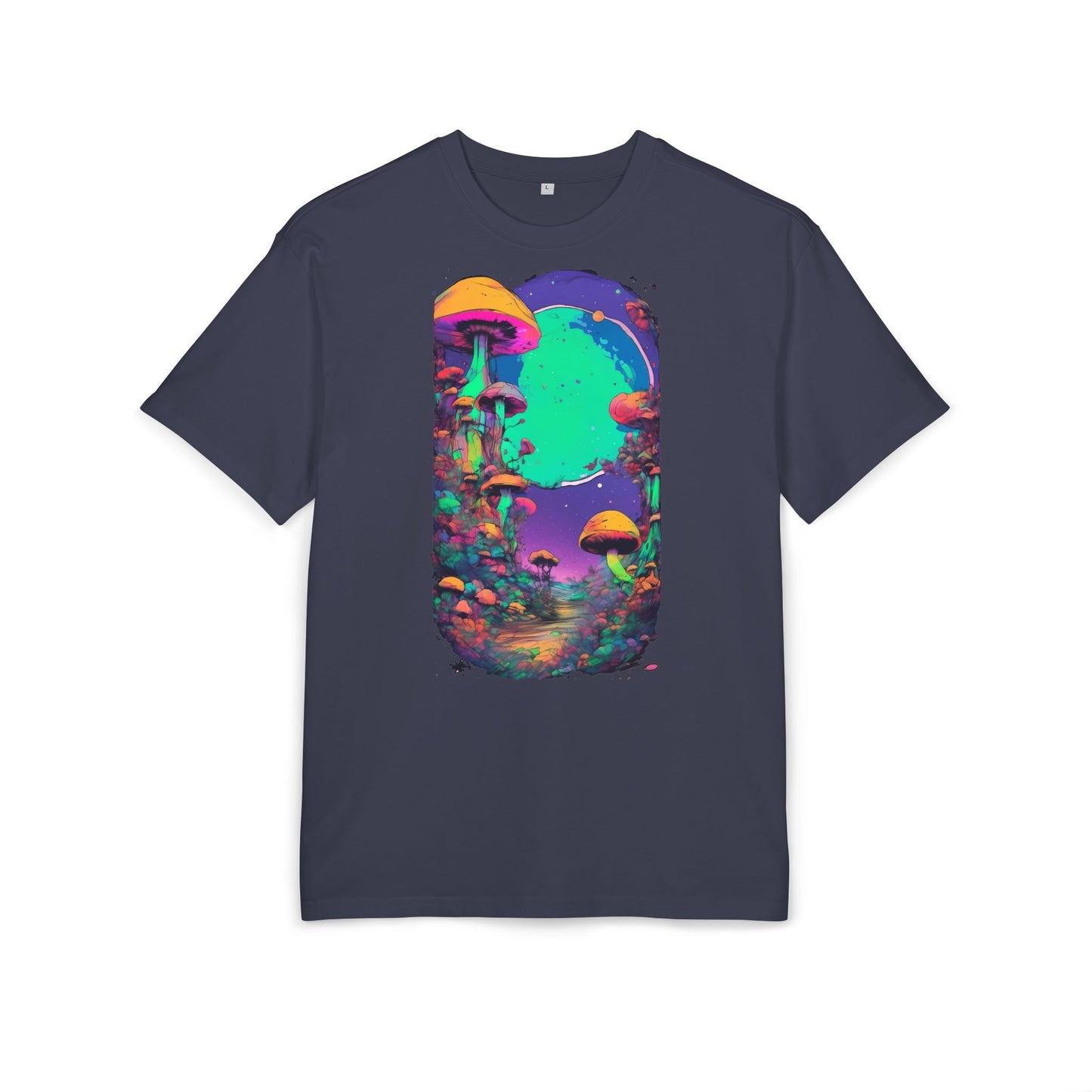 Psychedelic Mushroom Oversize Tee, Unisex Heavyweight Shirt, Bohemian Fashion, Festival Wear, Nature Lover Gift