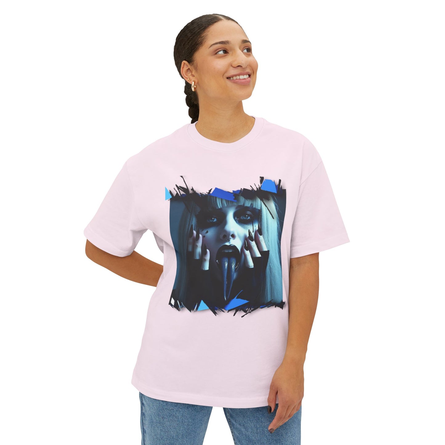 Edgy Oversized Tee - Unisex Graphic Shirt, Streetwear Fashion, Unique Gift for Him/Her, Casual or Trendy Look, Art Enthusiast Apparel