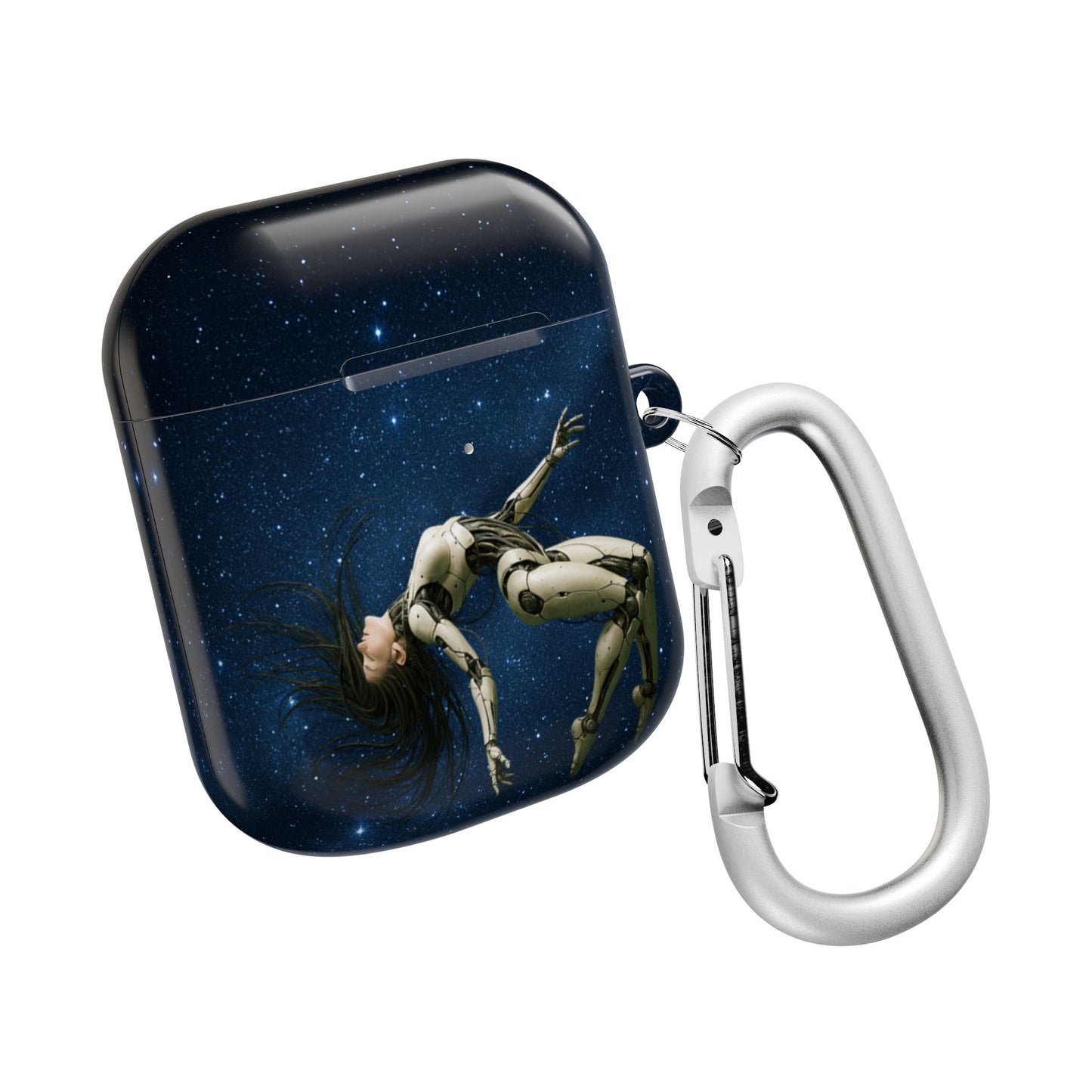 Cosmic AirPod Case, Galaxy Phone Accessory, Unique Gift for Music Lovers, Astronaut Design, Starry Night Protection