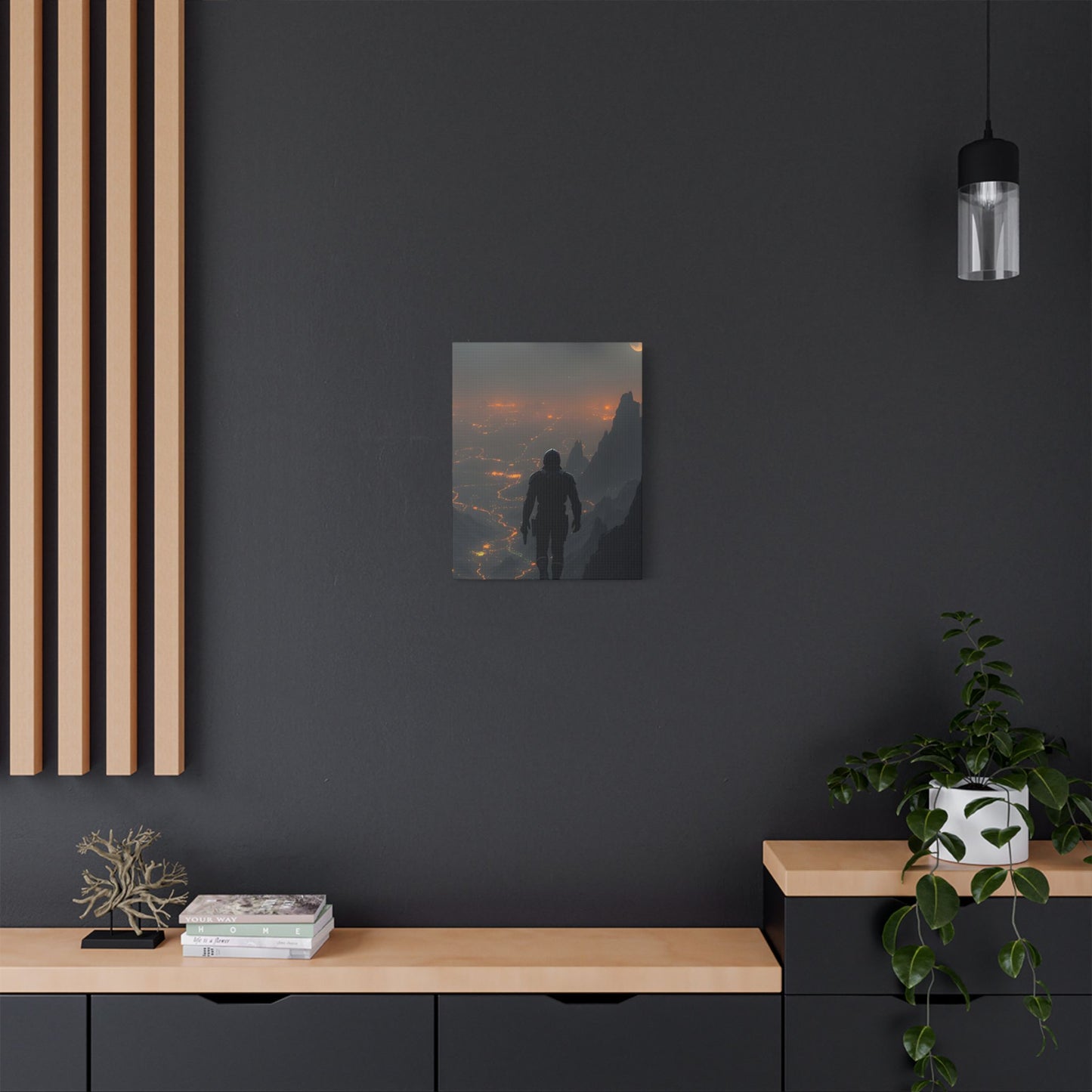 Stretched Canvas Art Print, Adventure Wall Decor, Sci-Fi Home Decor, Gamer Room Decoration, Unique Gift Idea