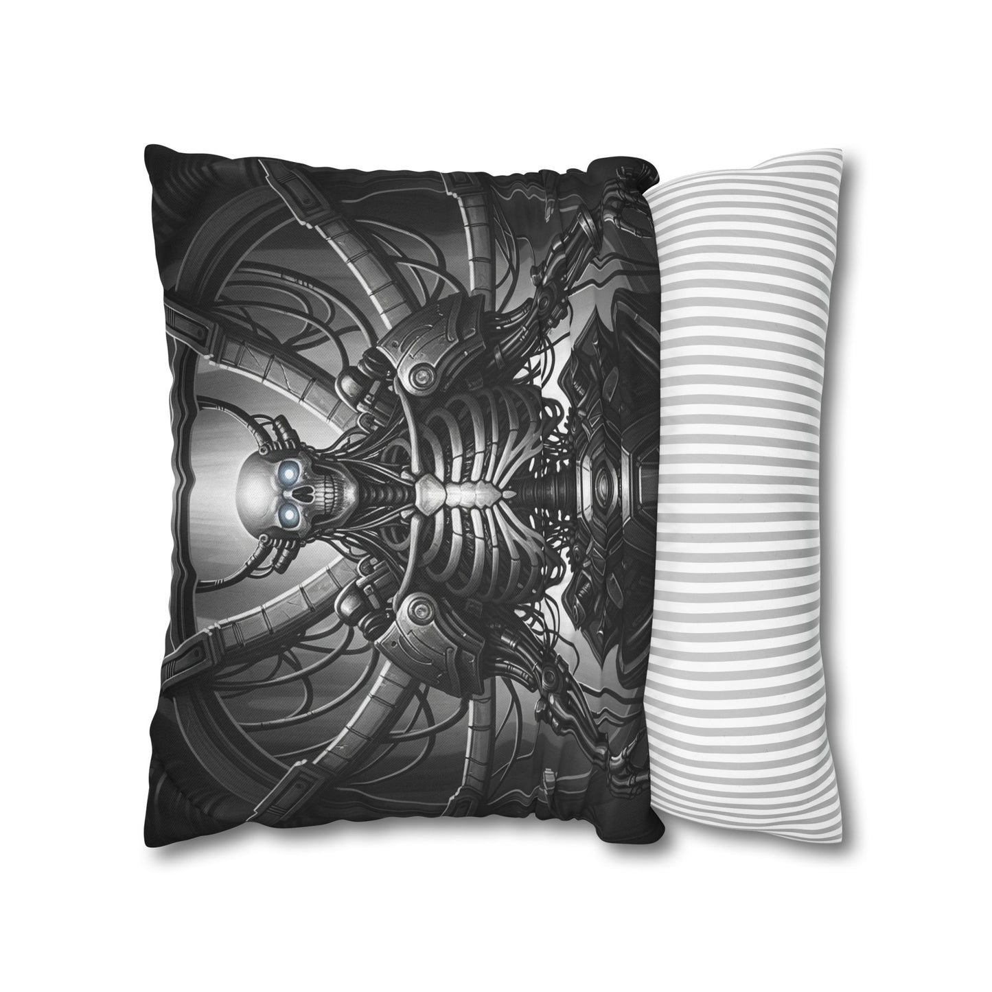 Gothic Skeleton Pillowcase - Dark Decor for Halloween, Bohemian Home, Gothic Style, Sofa Cushion, Unique Gift