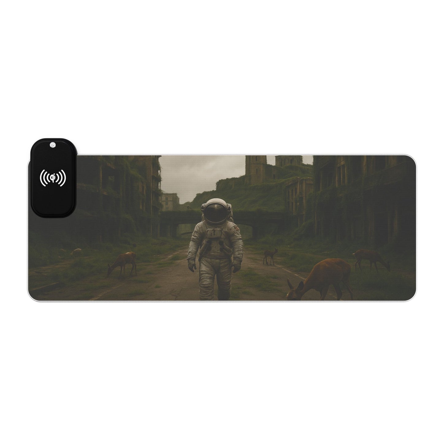 LED Gaming Mouse Pad with Wireless Charging - Futuristic Desktop Decor, Gamer Gift, Office Essentials, Aesthetic Accessories, Tech Gadgets