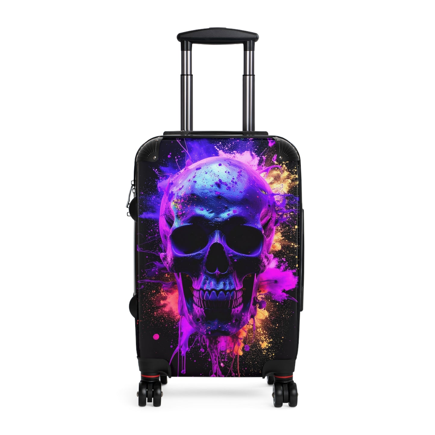 Vibrant Skull Suitcase - Perfect for Travel Lovers, Adventure Seekers, Halloween, Unique Gift, Colorful Luggage
