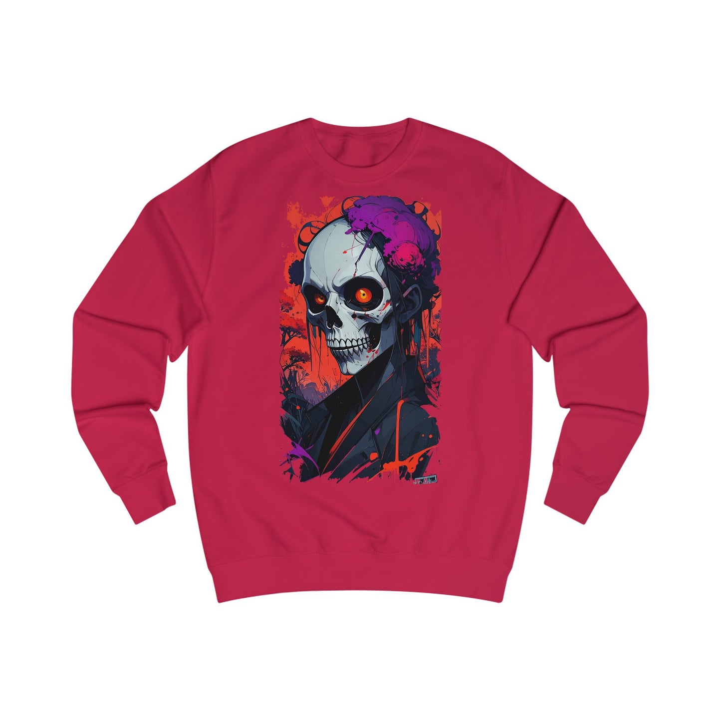 Vibrant Skull Art Unisex Sweatshirt | Casual Wear, Halloween Fashion, Gift for Him/Her, Streetwear, Graphic Sweatshirt