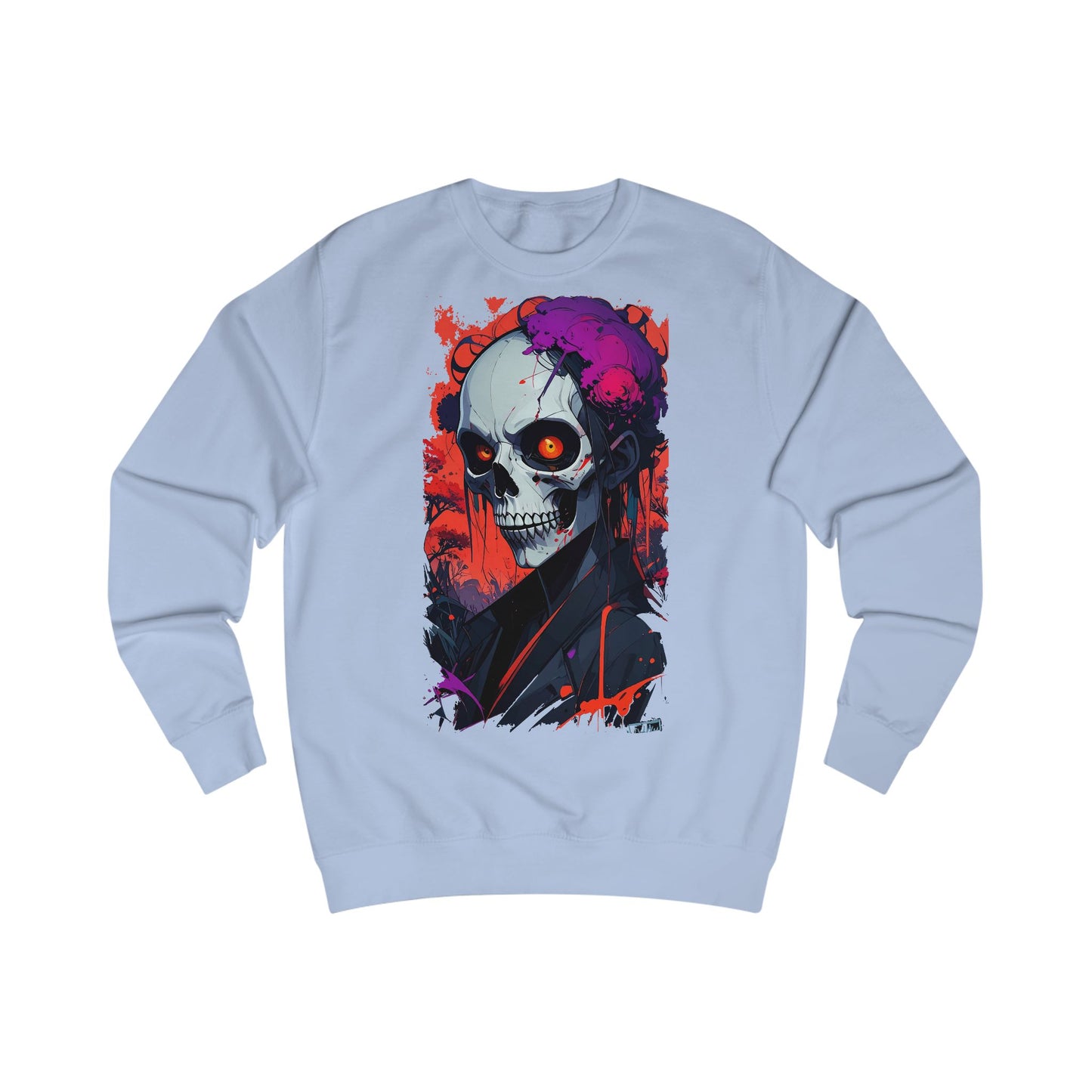 Vibrant Skull Art Unisex Sweatshirt | Casual Wear, Halloween Fashion, Gift for Him/Her, Streetwear, Graphic Sweatshirt