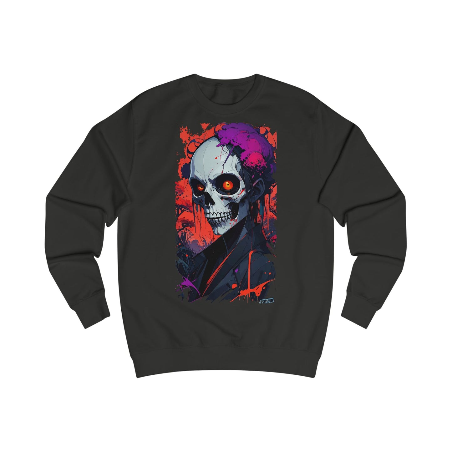 Vibrant Skull Art Unisex Sweatshirt | Casual Wear, Halloween Fashion, Gift for Him/Her, Streetwear, Graphic Sweatshirt