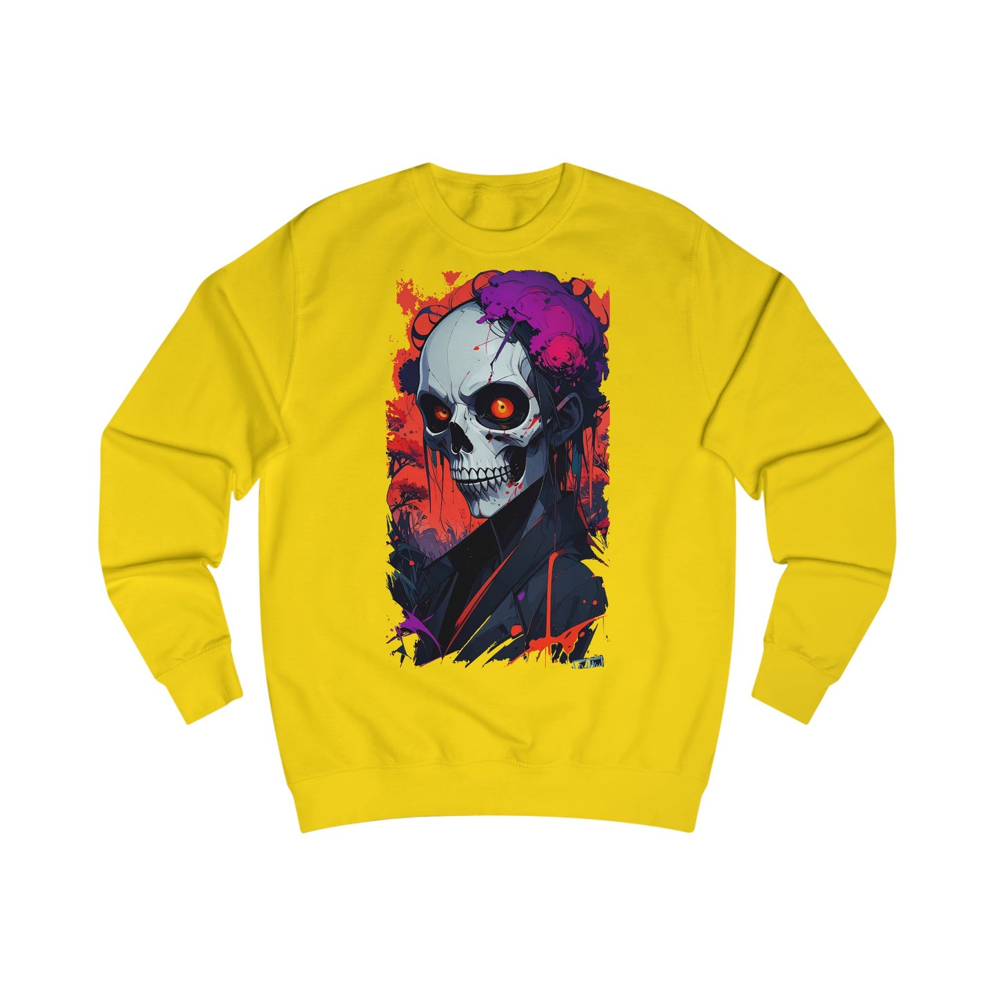Vibrant Skull Art Unisex Sweatshirt | Casual Wear, Halloween Fashion, Gift for Him/Her, Streetwear, Graphic Sweatshirt