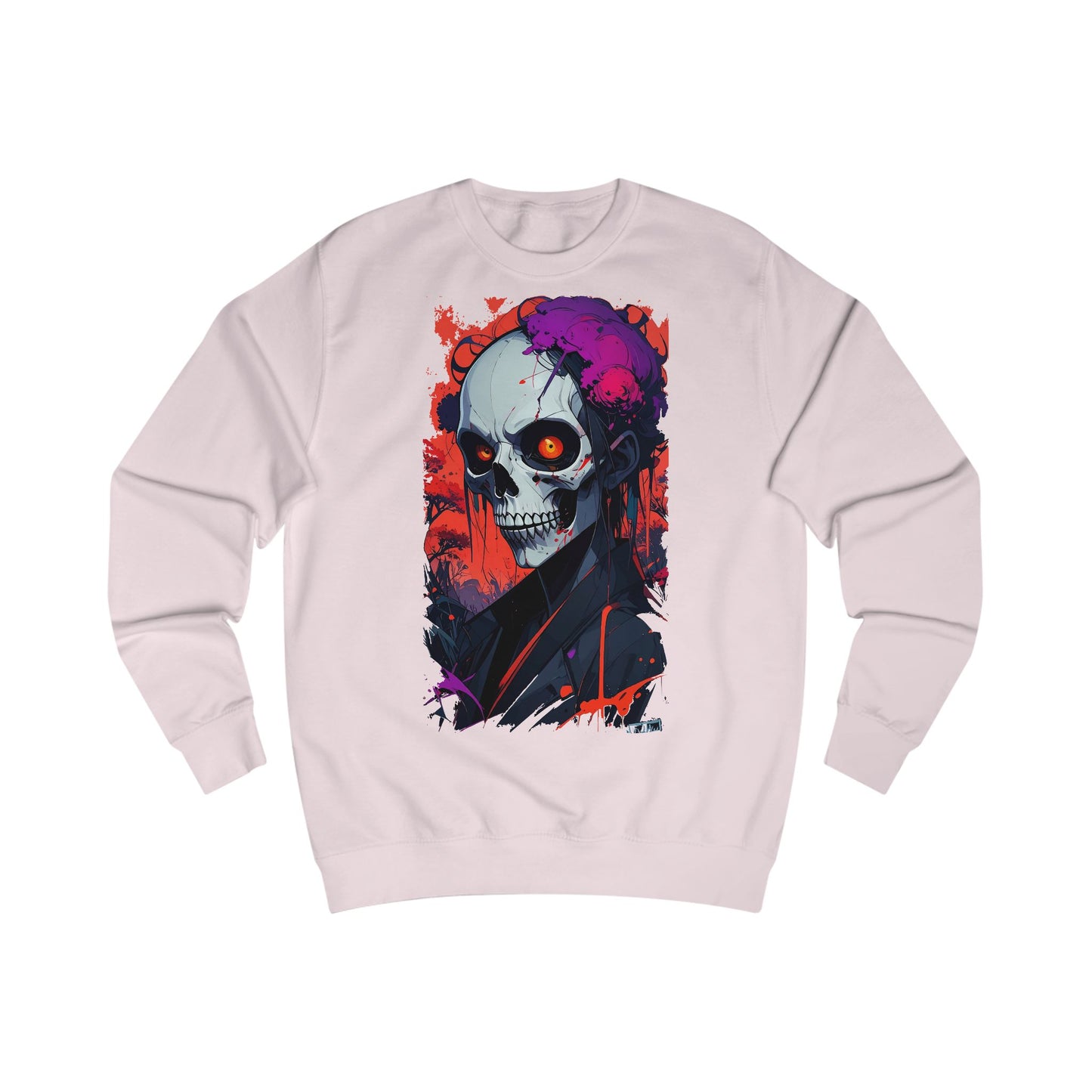 Vibrant Skull Art Unisex Sweatshirt | Casual Wear, Halloween Fashion, Gift for Him/Her, Streetwear, Graphic Sweatshirt