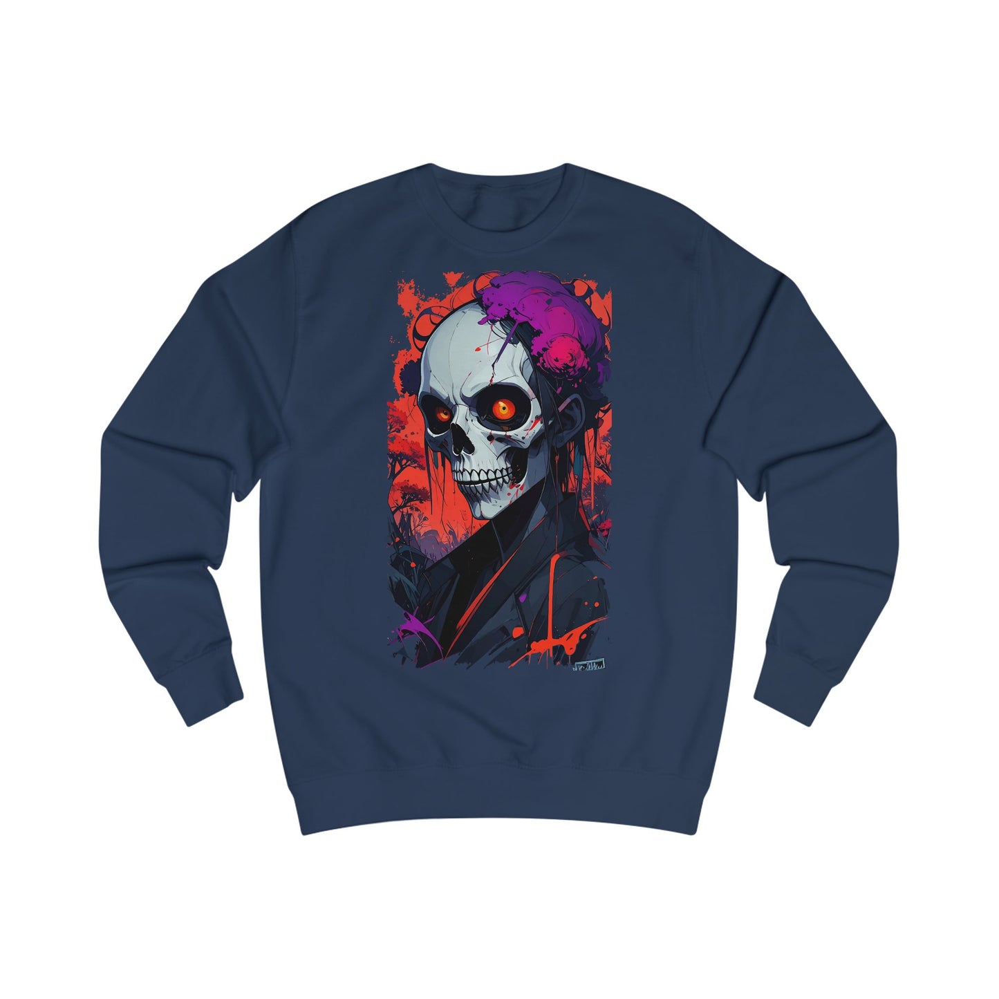 Vibrant Skull Art Unisex Sweatshirt | Casual Wear, Halloween Fashion, Gift for Him/Her, Streetwear, Graphic Sweatshirt