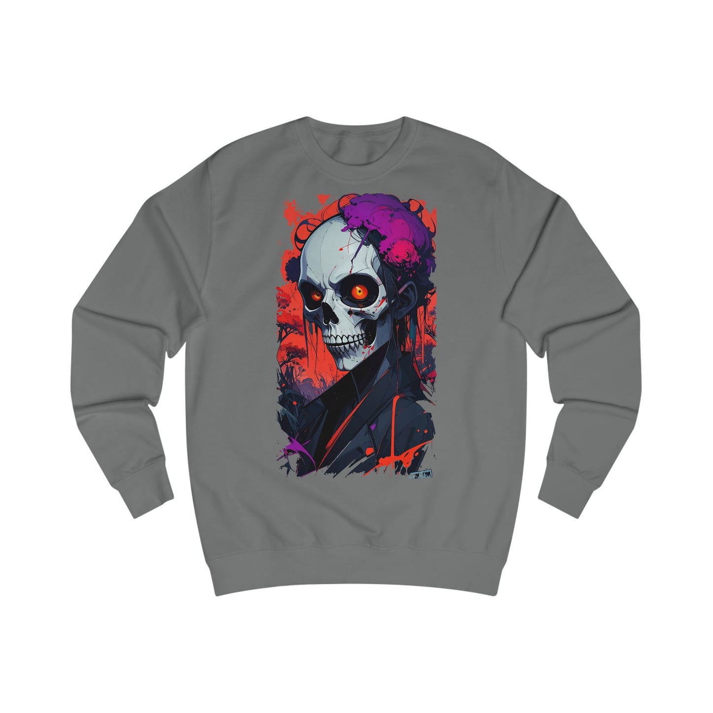 Vibrant Skull Art Unisex Sweatshirt | Casual Wear, Halloween Fashion, Gift for Him/Her, Streetwear, Graphic Sweatshirt