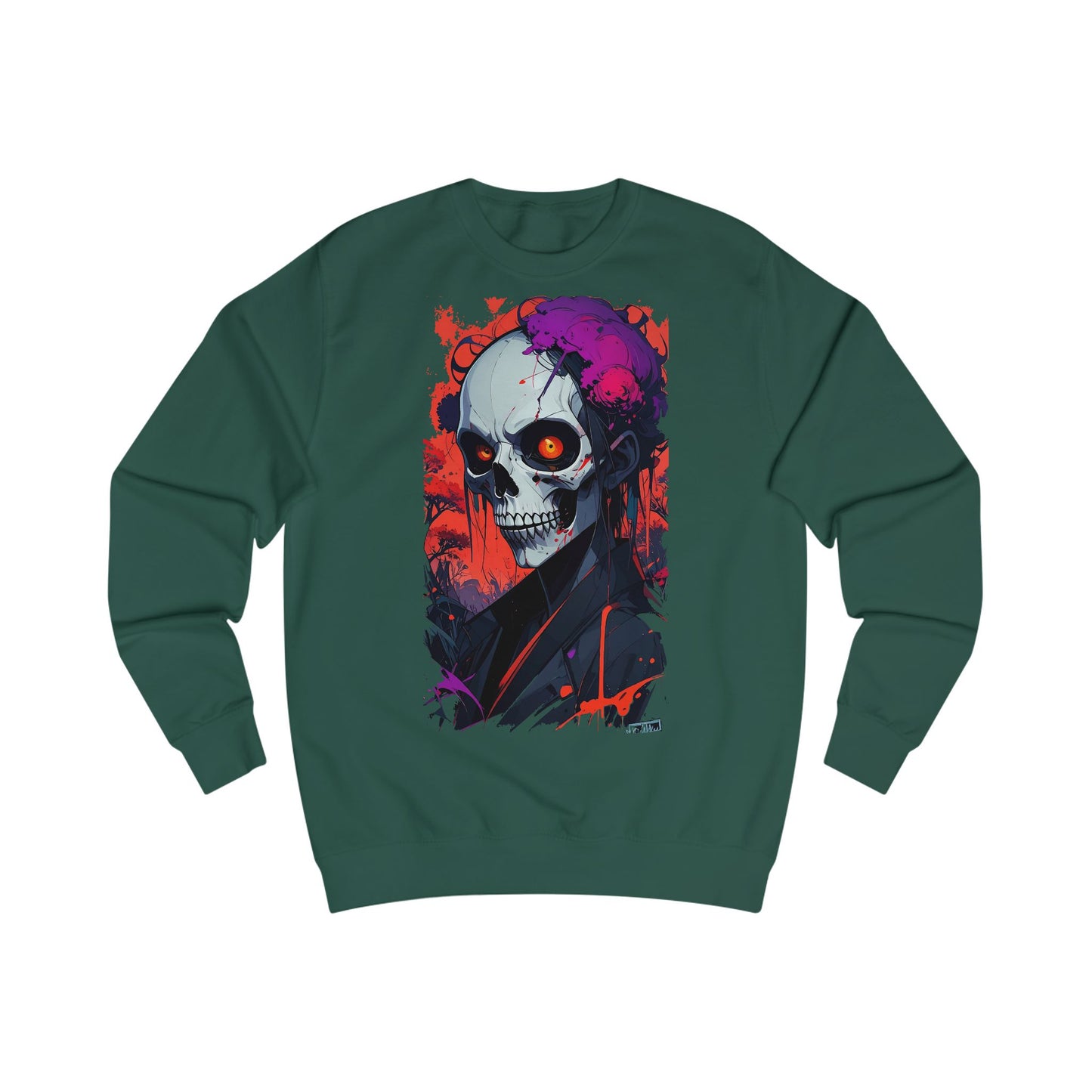 Vibrant Skull Art Unisex Sweatshirt | Casual Wear, Halloween Fashion, Gift for Him/Her, Streetwear, Graphic Sweatshirt