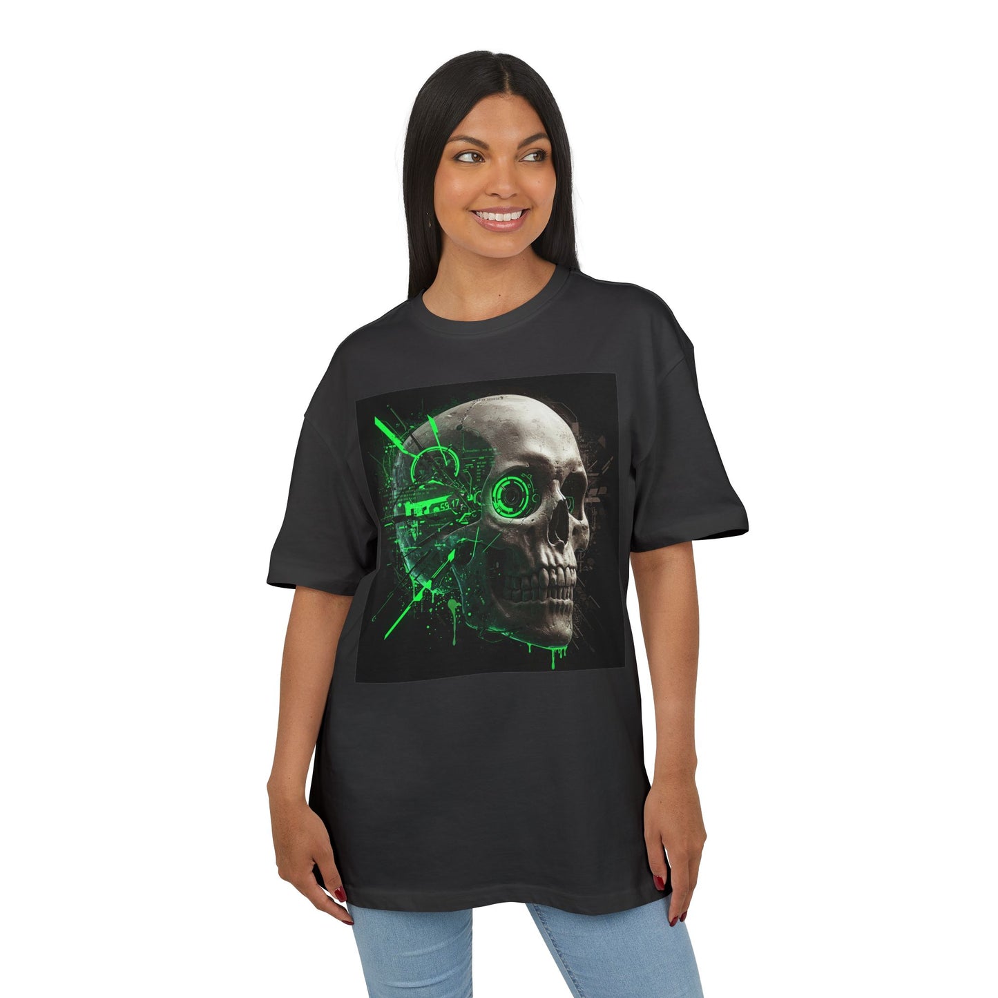 Edgy Graphic Oversize Tee | Skull Design | Streetwear Style, Casual Outfit, Music Festival Essential, Unique Gift, Unisex Apparel