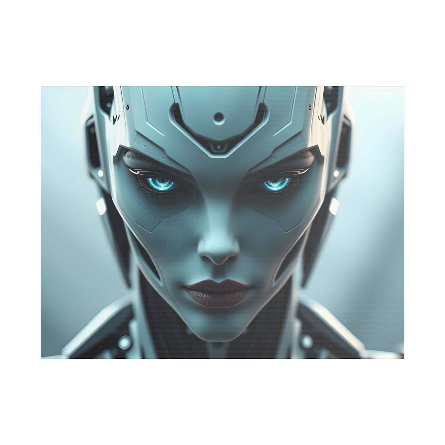 Futuristic Robot Art Canvas Print, Sci-Fi Wall Decor, Modern Home Artwork, Tech-Inspired Gift, Unique Living Room Accent