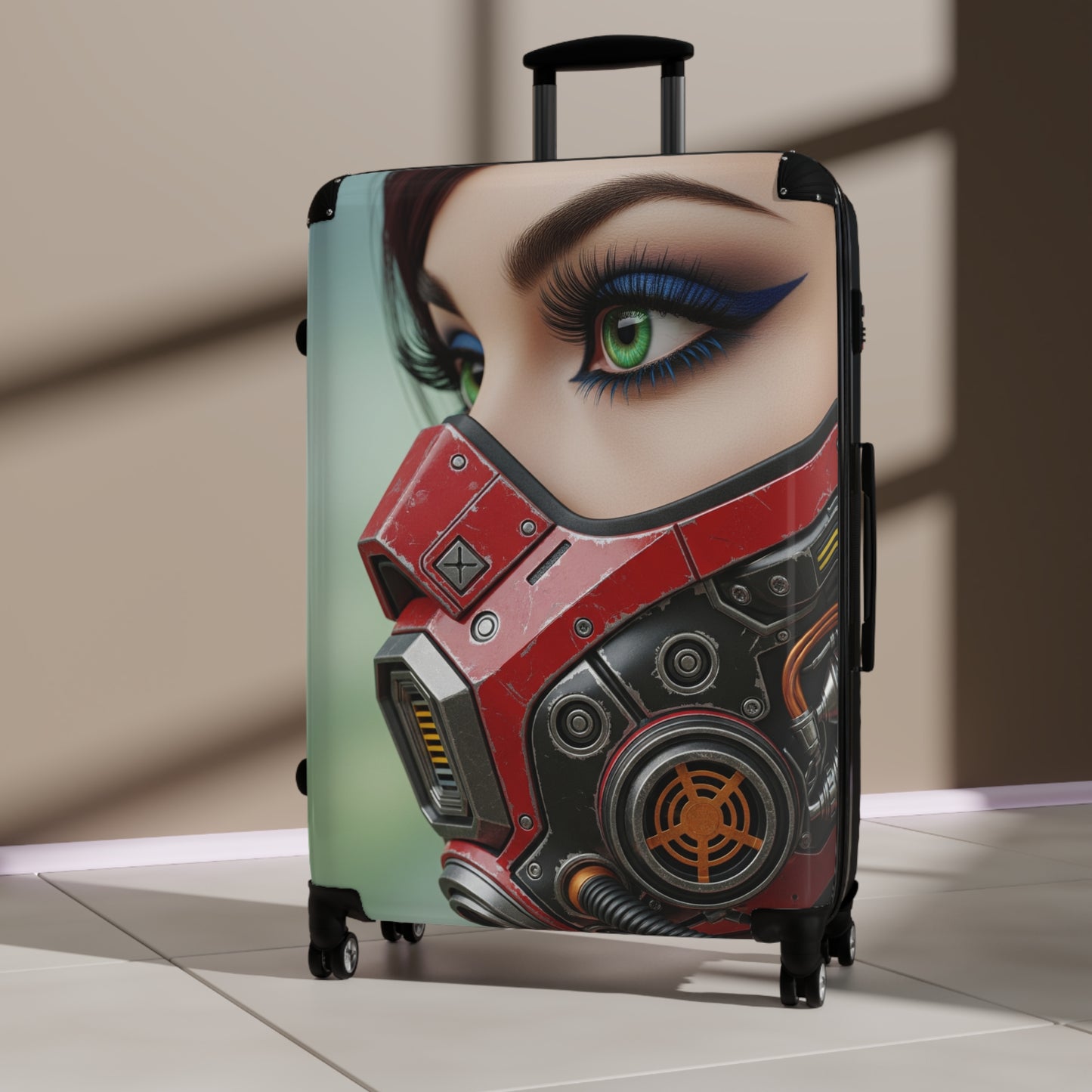 Futuristic Travel Suitcase with Sci-Fi Design, Stylish Luggage, Unique Carry-On, Travel Gift, Vacation Essentials, Adventure Ready