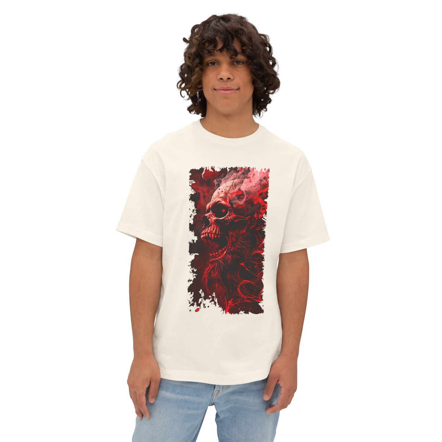 Gothic Skull Graphic Tee, Unisex Oversized T-Shirt, Edgy Streetwear, Halloween Apparel, Alternative Fashion, Gift for Goth Friends