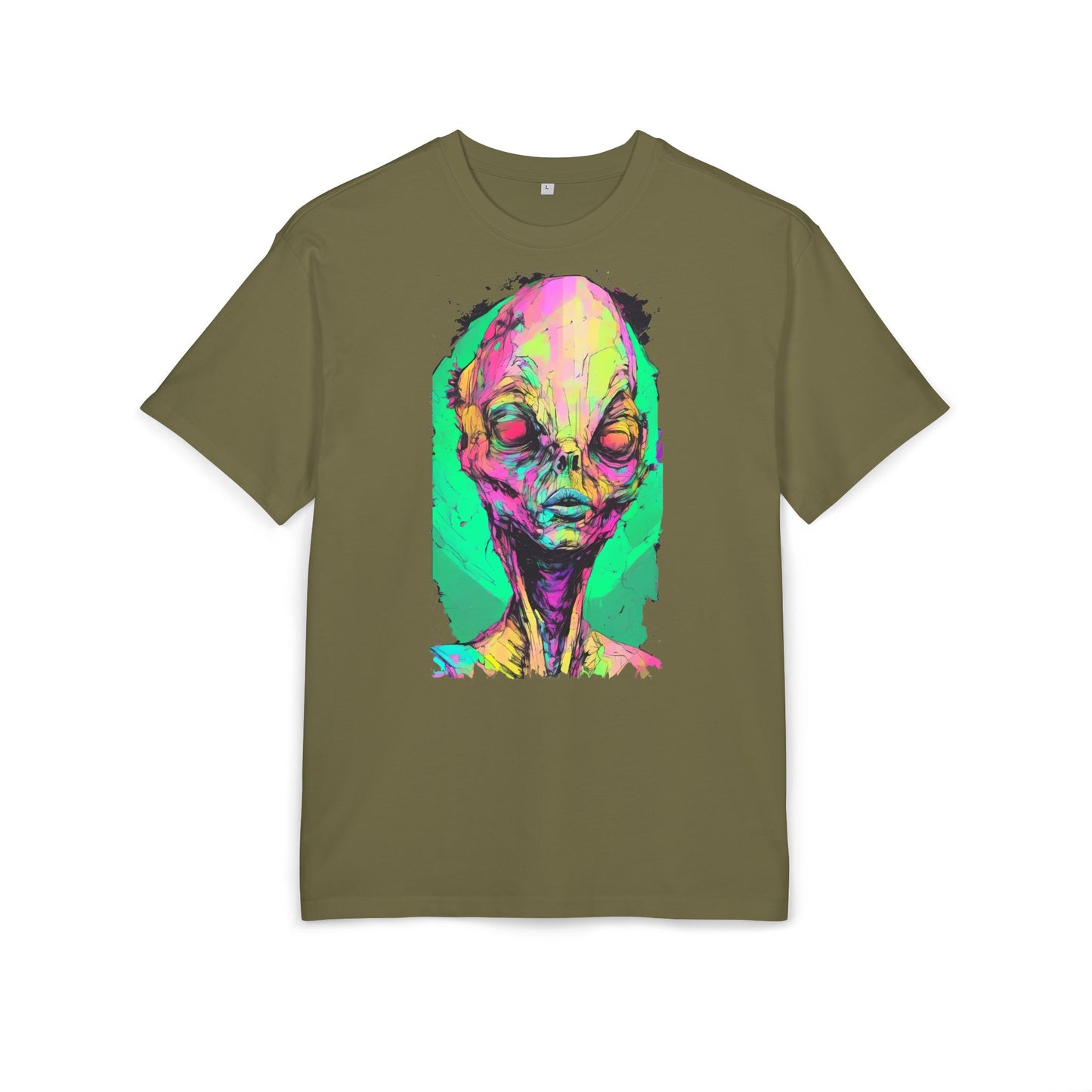 Alien Art Oversize Tee, Graphic Tee, Unisex T-Shirt, Casual Wear, Unique Gift for Sci-Fi Lovers