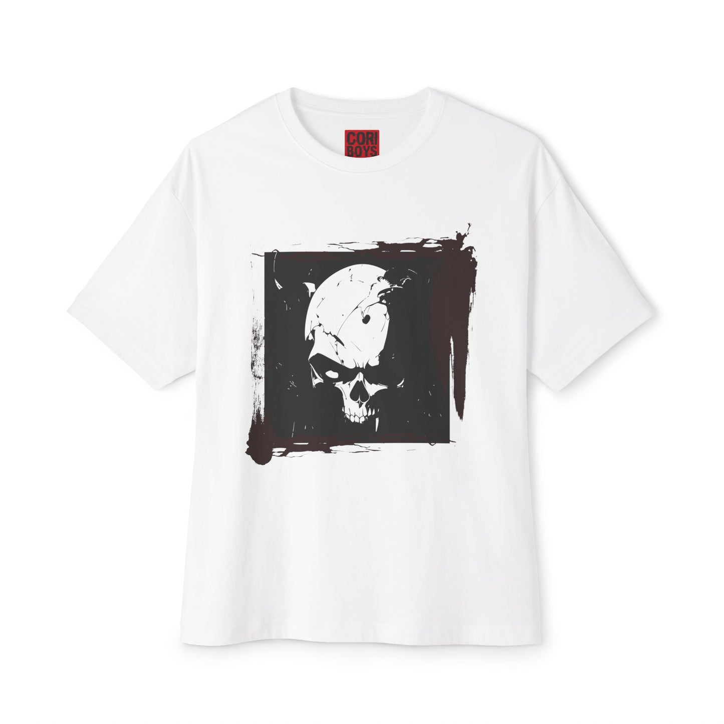 Edgy Skull Graphic Tee | Unisex Oversized Boxy Tee for Casual Wear, Halloween, Street Style, Gift for Him/Her, Unique Fashion