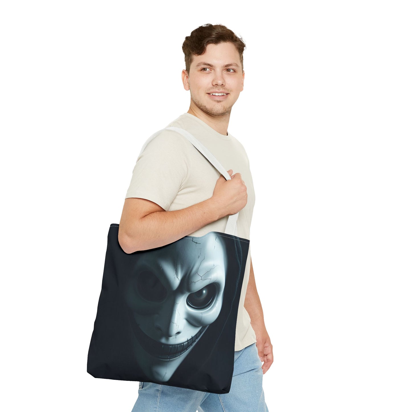 Spooky Character Tote Bag | Halloween Accessory, Trick or Treat Bag, Eco-Friendly Shopper, Gift for Fans, Unique Design