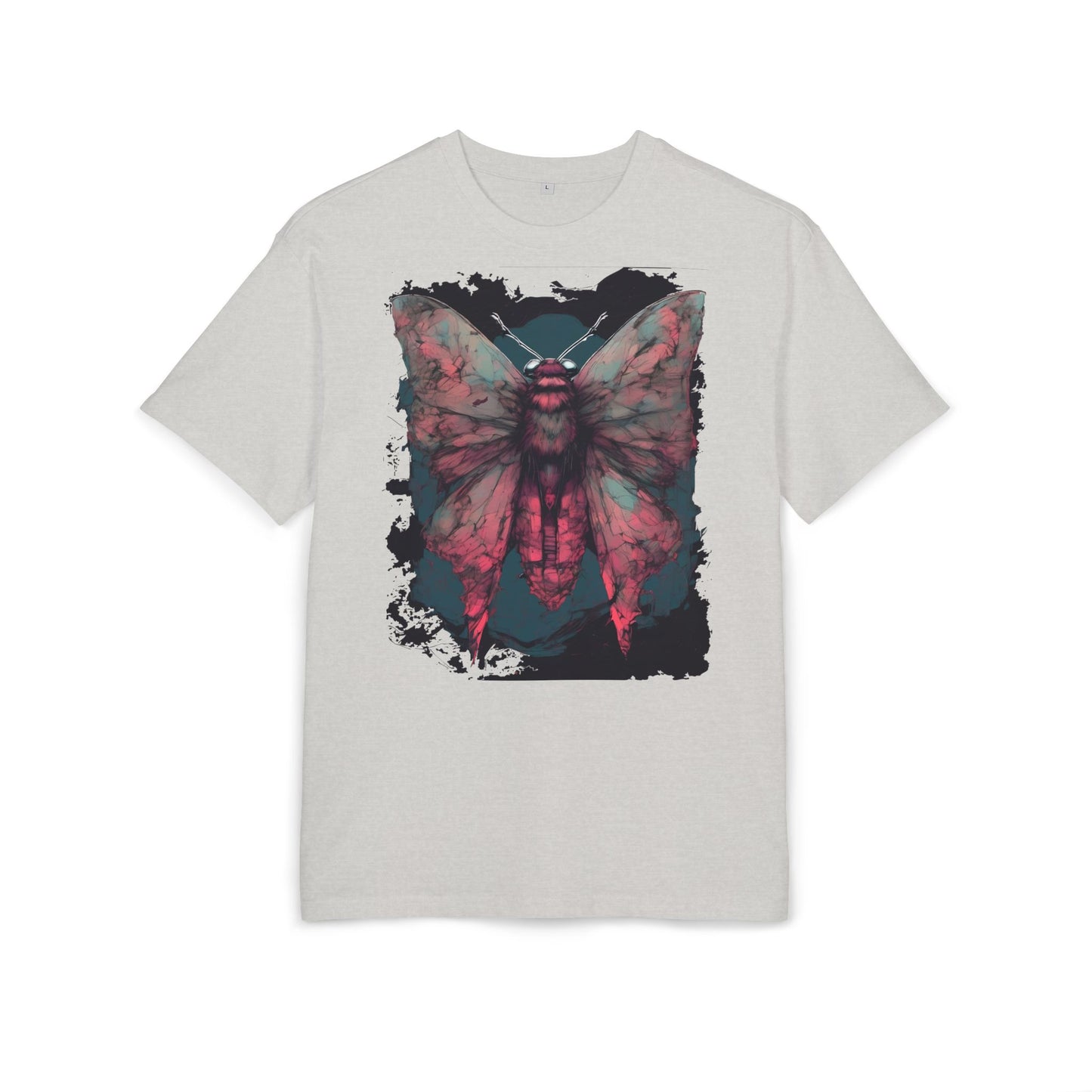 Aesthetic Moth Graphic Oversize Tee, Casual Style Shirt, Unique Gift, Eco-Print Tee, Art Lover Fashion, Nature-Inspired Top