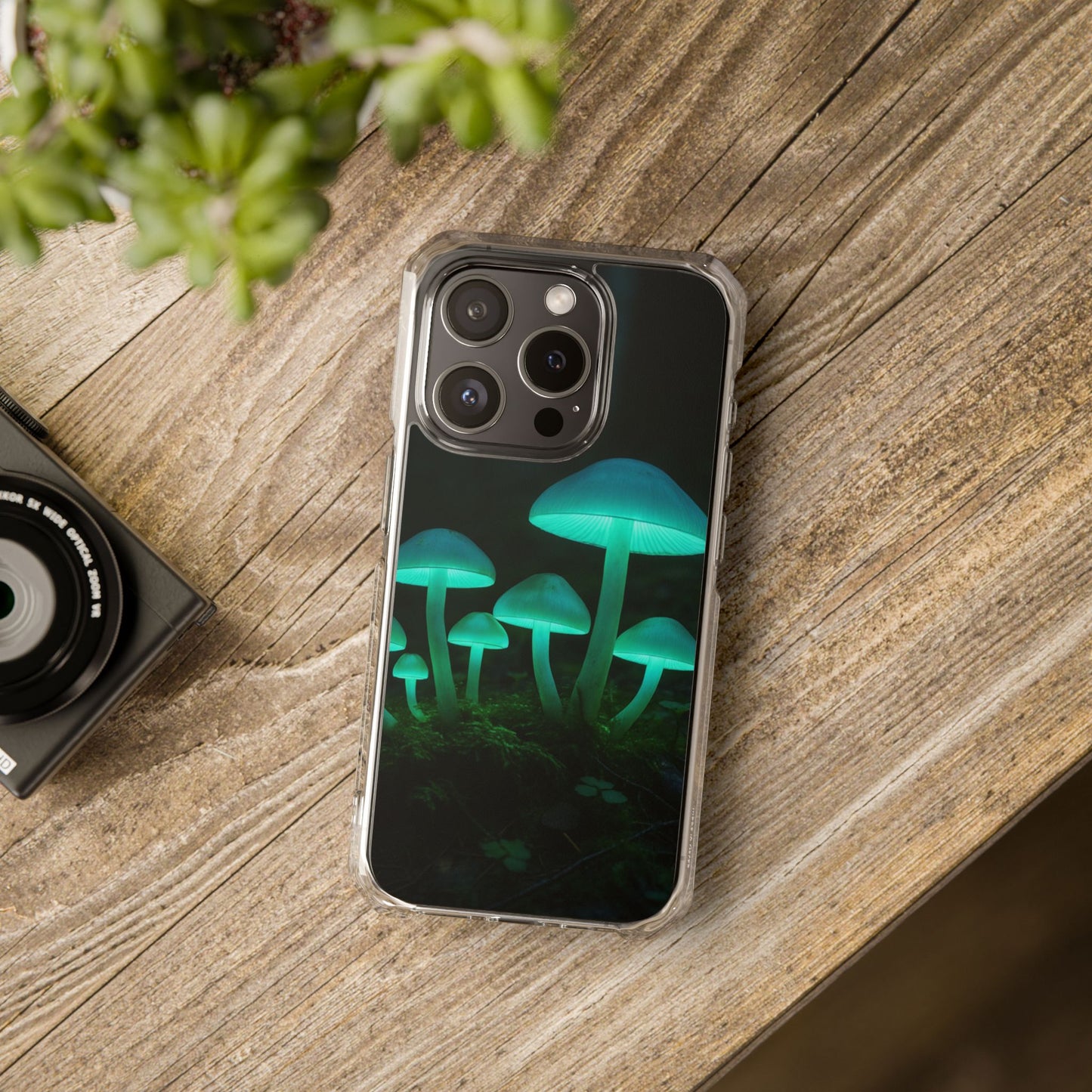 Glowing Mushroom iPhone Case, Unique Cellphone Protector, Gift for Nature Lovers, Eco-Friendly Tech Accessory