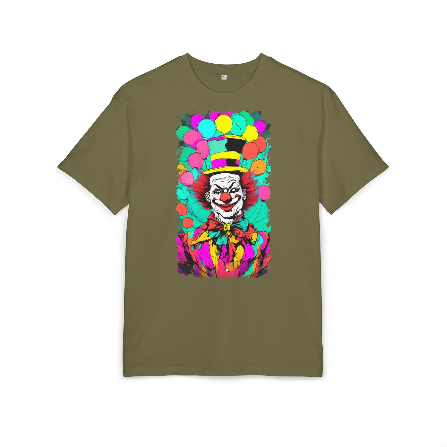 Colorful Clown Graphic Unisex Oversize Tee | Fun Wear, Festival Outfit, Circus Theme, Unique Gift, Statement Shirt